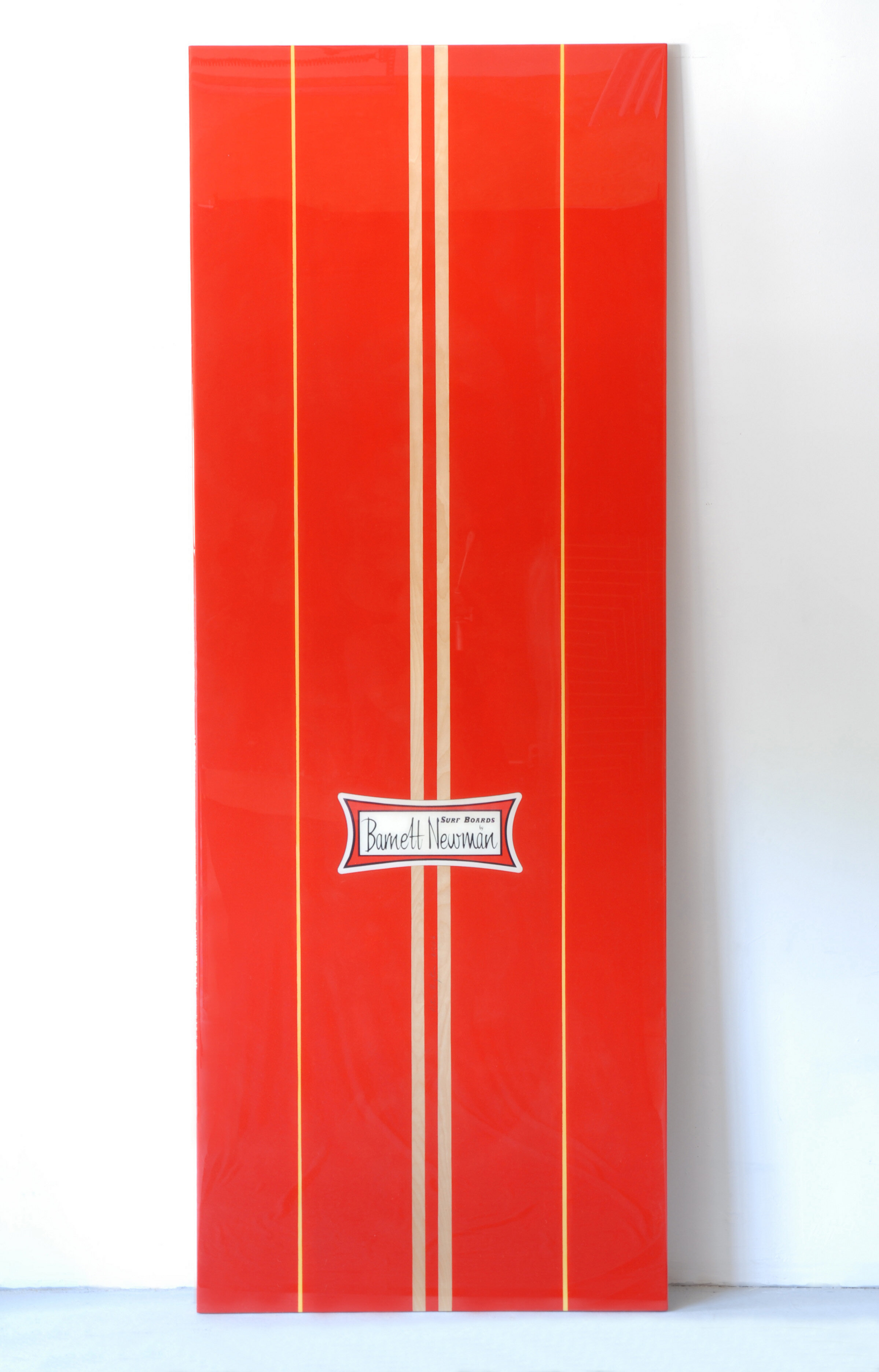 “Barnett Newman # 1 Onement One” oil, acrylic, paper and resin on panel 96'' x 36'' 2006