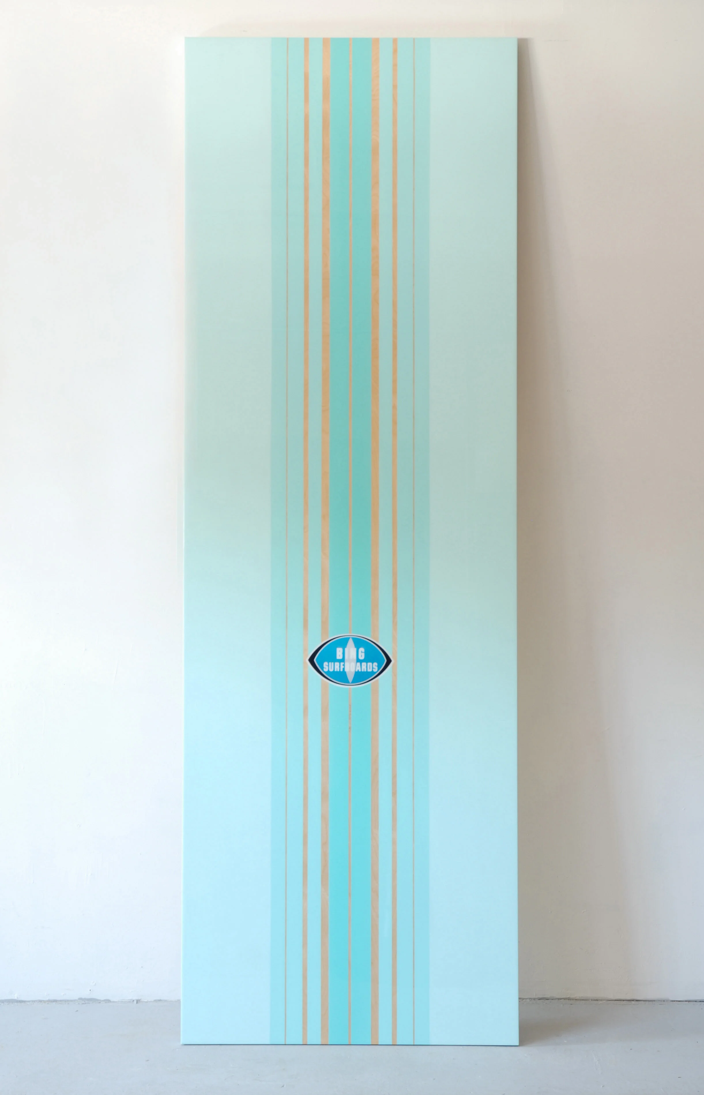 “Bing # 9 Blue Surf” oil, acrylic, paper and resin on panel 96'' x 36'' 2008
