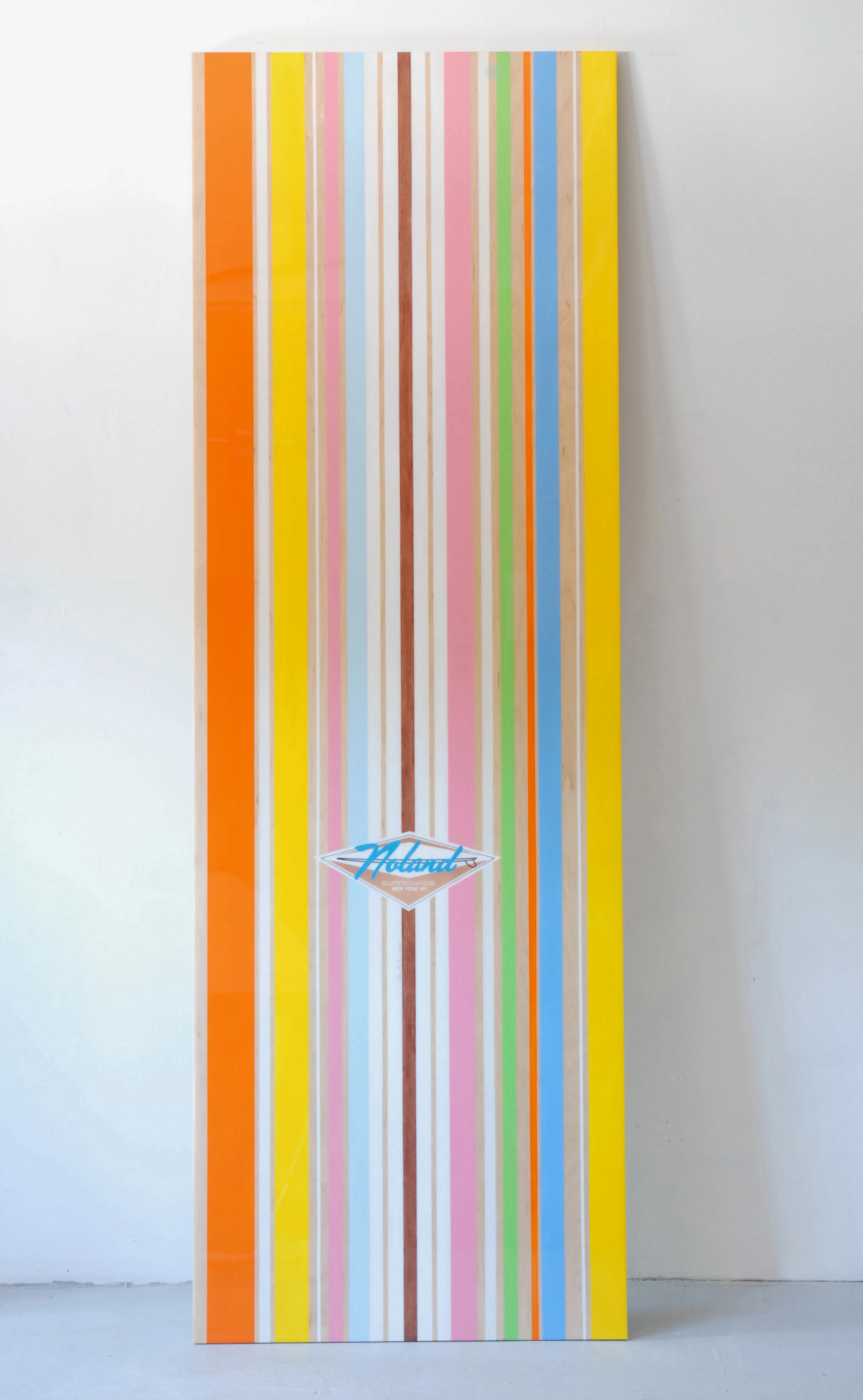 “noland # ” oil, acrylic, paper and resin on panel 96'' x 32'' 2009