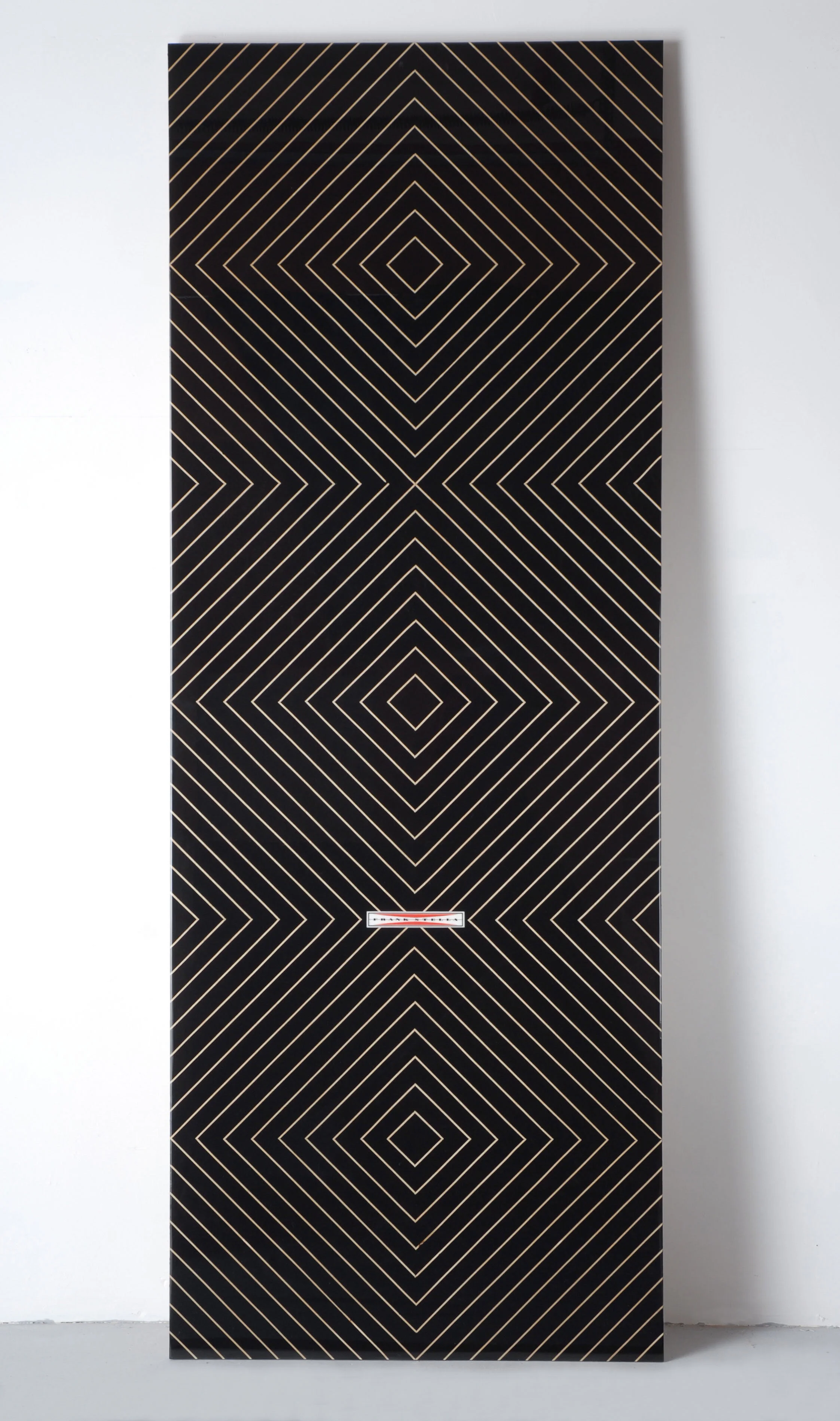 “Stella # 15 Thunder Road” acrylic and paper decal on plywood with resin 96'' x 36'' 2007