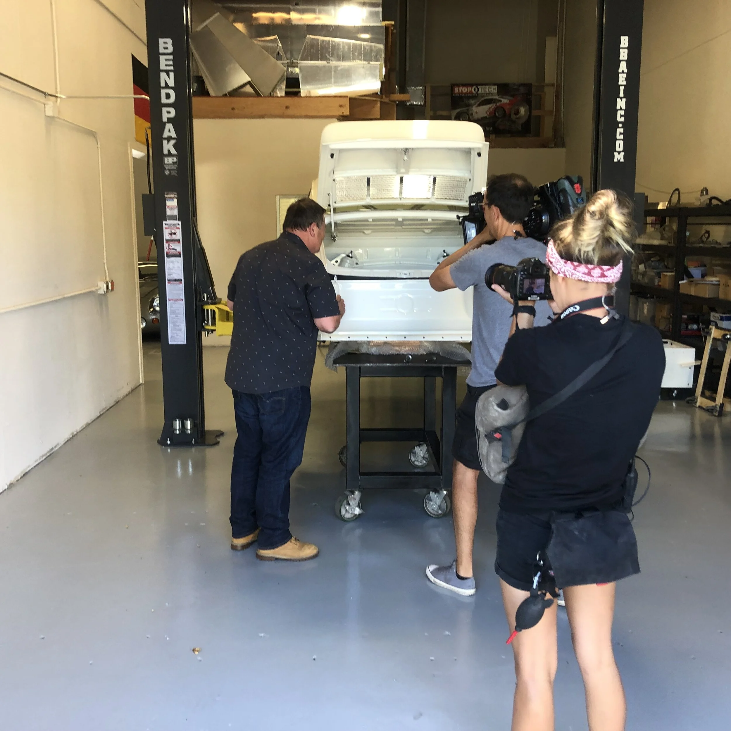 Mike Brewer spotlighting bolt in Tesla drive kit for 1964-1988 Porsche 911 