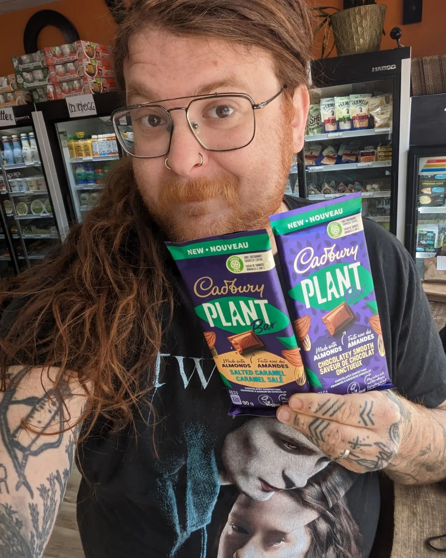 Cadbury killed it with their new vegan chocolate bars and we are stoked to have them! These are the chocolates of a killer, bella! Wanna come to coven and snag some? Well then hop on spider monkey! Hashtag team Edward.