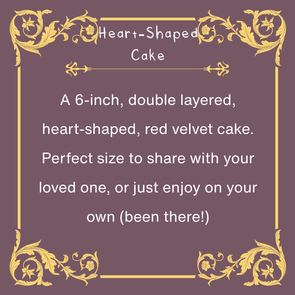 6-inch Heart Shaped Cake