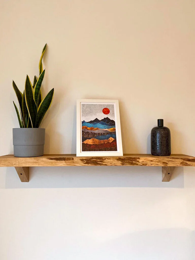 'tre' live edge oak shelf — Holt By Jon Peake