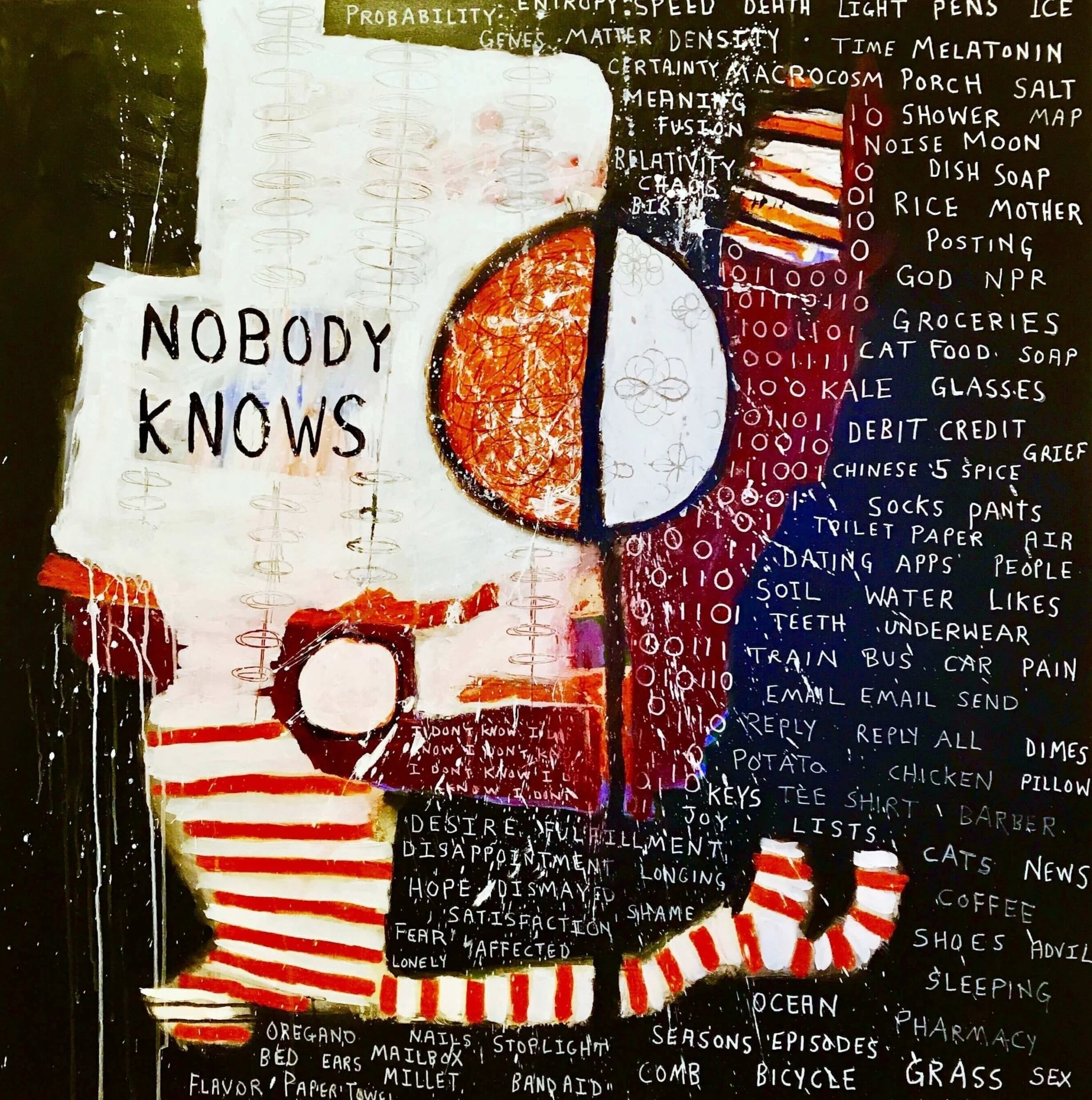 Nobody Knows, 48” x 48”, acrylic on canvas, 2018