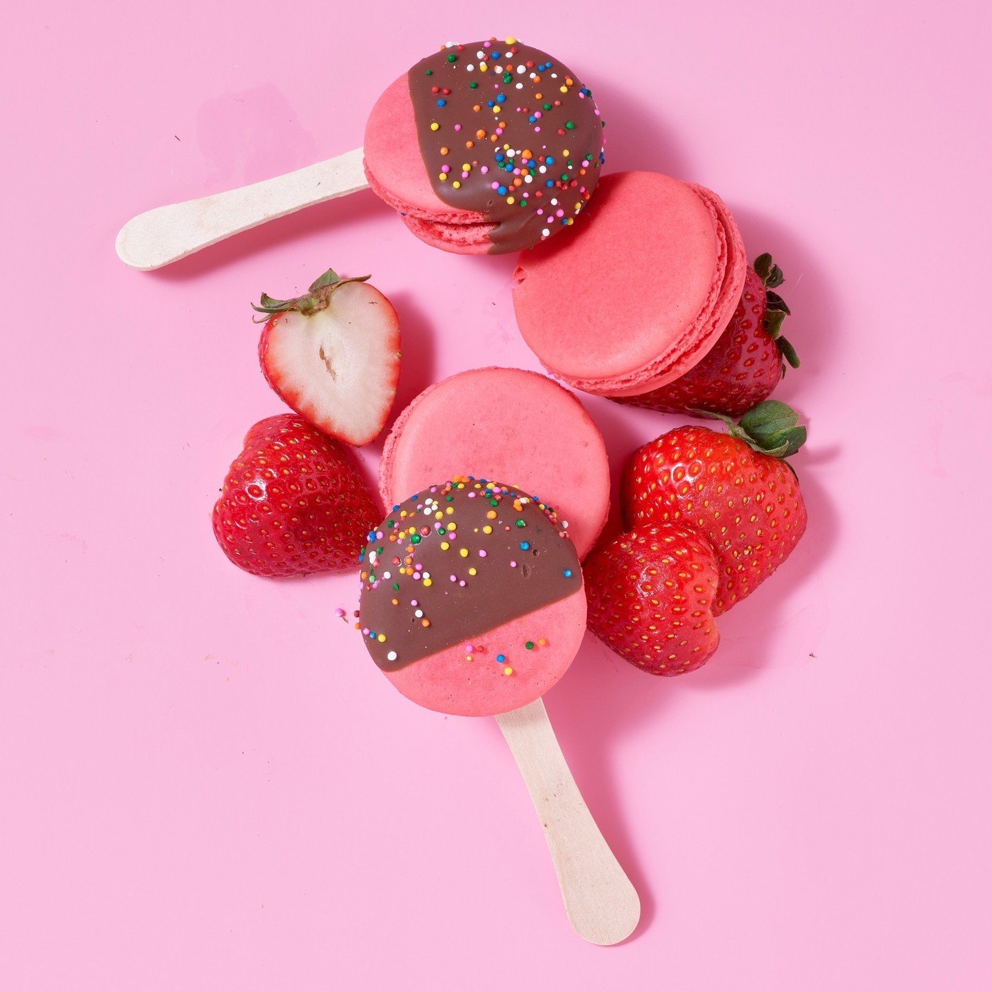 May: The delicious month dedicated to strawberries. Celebrate with Mon Coco's Strawberry Macarons, capturing the essence of this fruit in every bite. 🍓✨ #StrawberryMonth