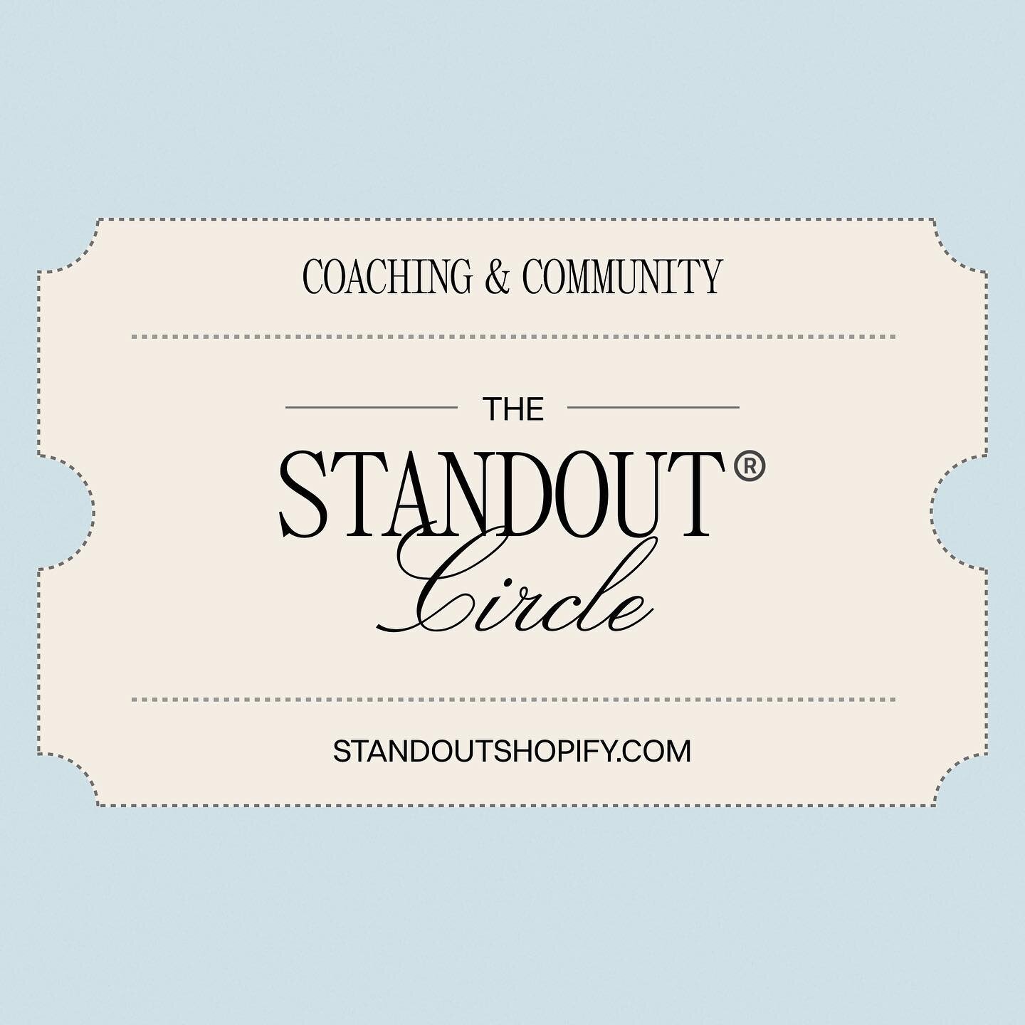 Standout Shopify grants you lifetime access to the core curriculum, knowledge base, and code toolkit. But these aren&rsquo;t even the best part. 🤩

More than anything else, you&rsquo;ll be a member of the Standout Circle, our exclusive coaching &amp