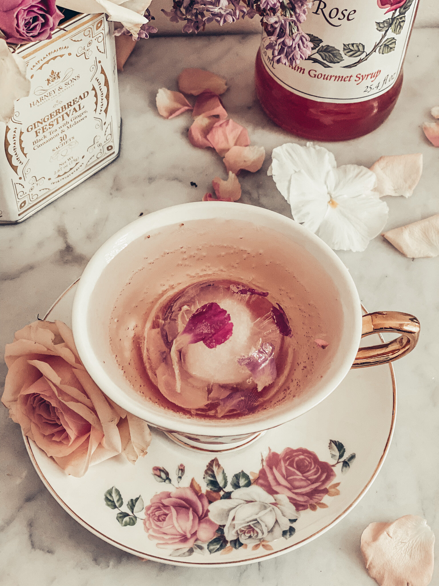 fresh floral ice spheres for summer cocktails — Wildflower Confectionery