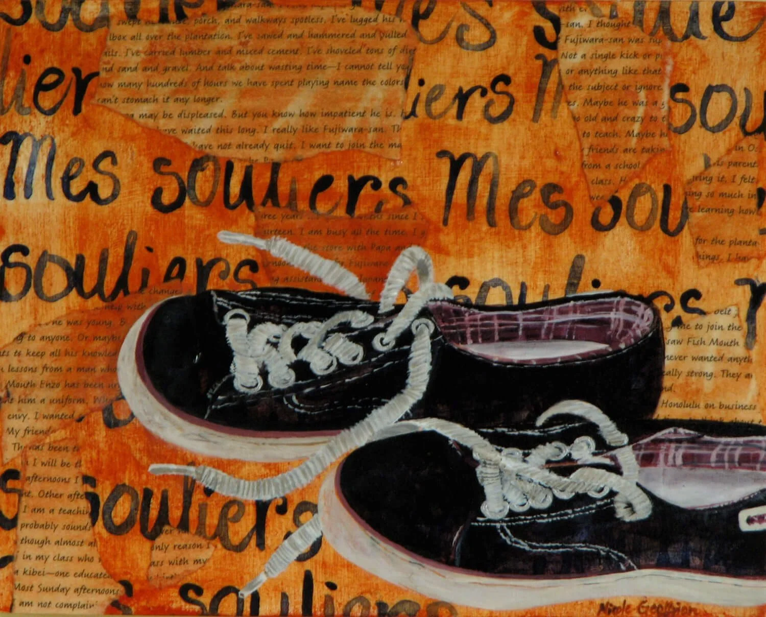 My Shoes - 8x10 painting by Nicole Geoffrion