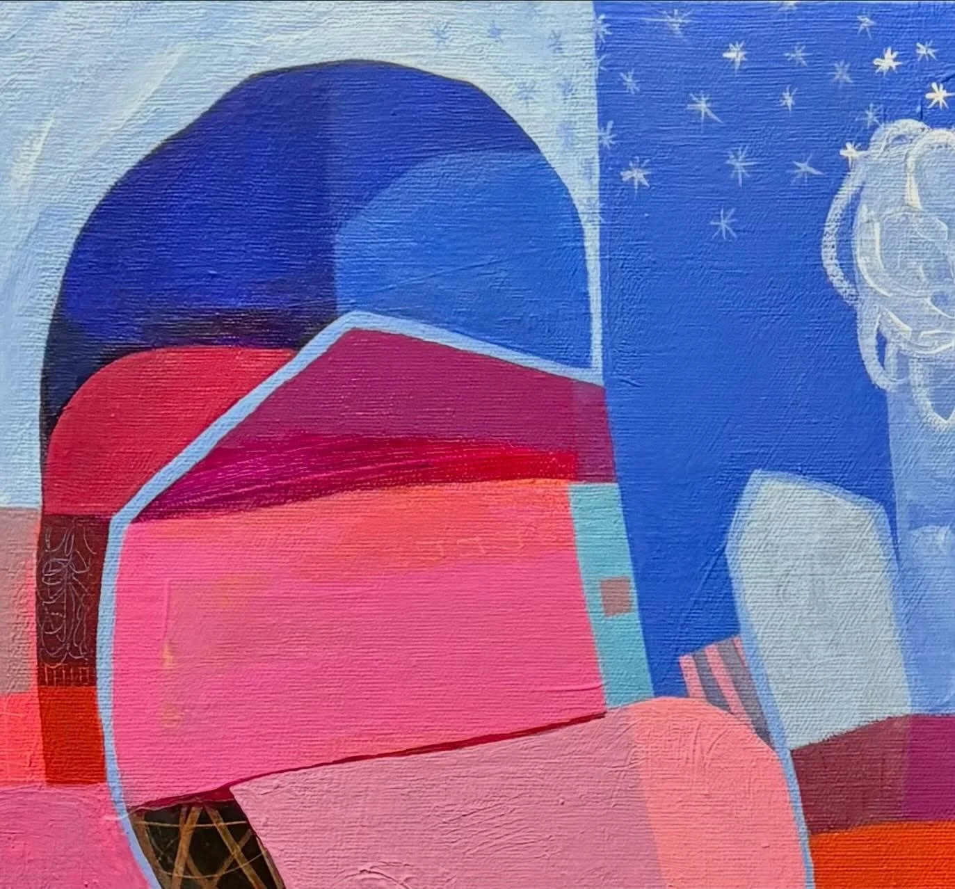 Here you can see some snippets of details of my recently finished painting&hellip;.and the whole painting itself titled&hellip;
&ldquo;I Went To Buy Candies&quot;
24x24
Acrylic and mixed media on canvas

Imagine it on your walls maybe by looking at a