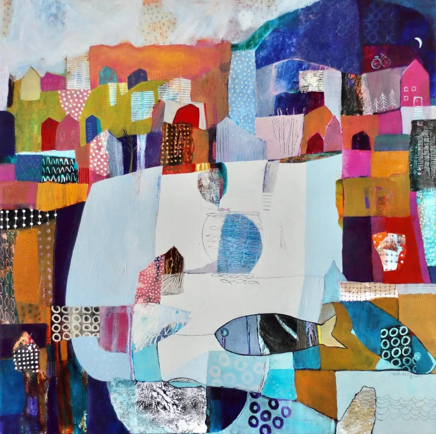 After a little color adjustment in one little spot I am now satisfied&hellip; you know when there is something you feel not right and not necessary in the whole painting&hellip;
This was the : "&nbsp;I need to let it go&hellip;" moment for 