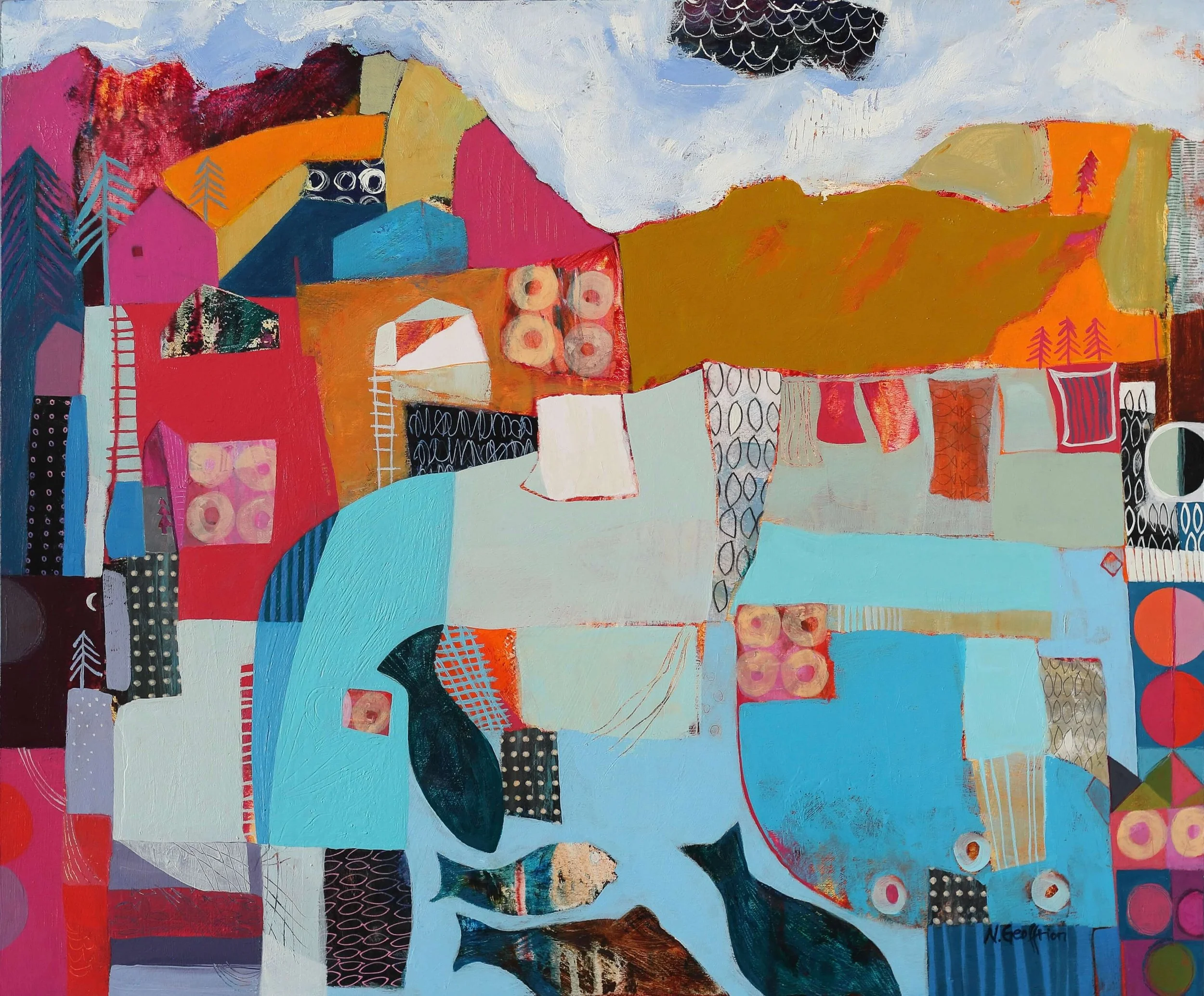 Wind Of Fish-Vent De Poissons_20x24x1.75_mixed media on craddle wood panel_#380203.JPG