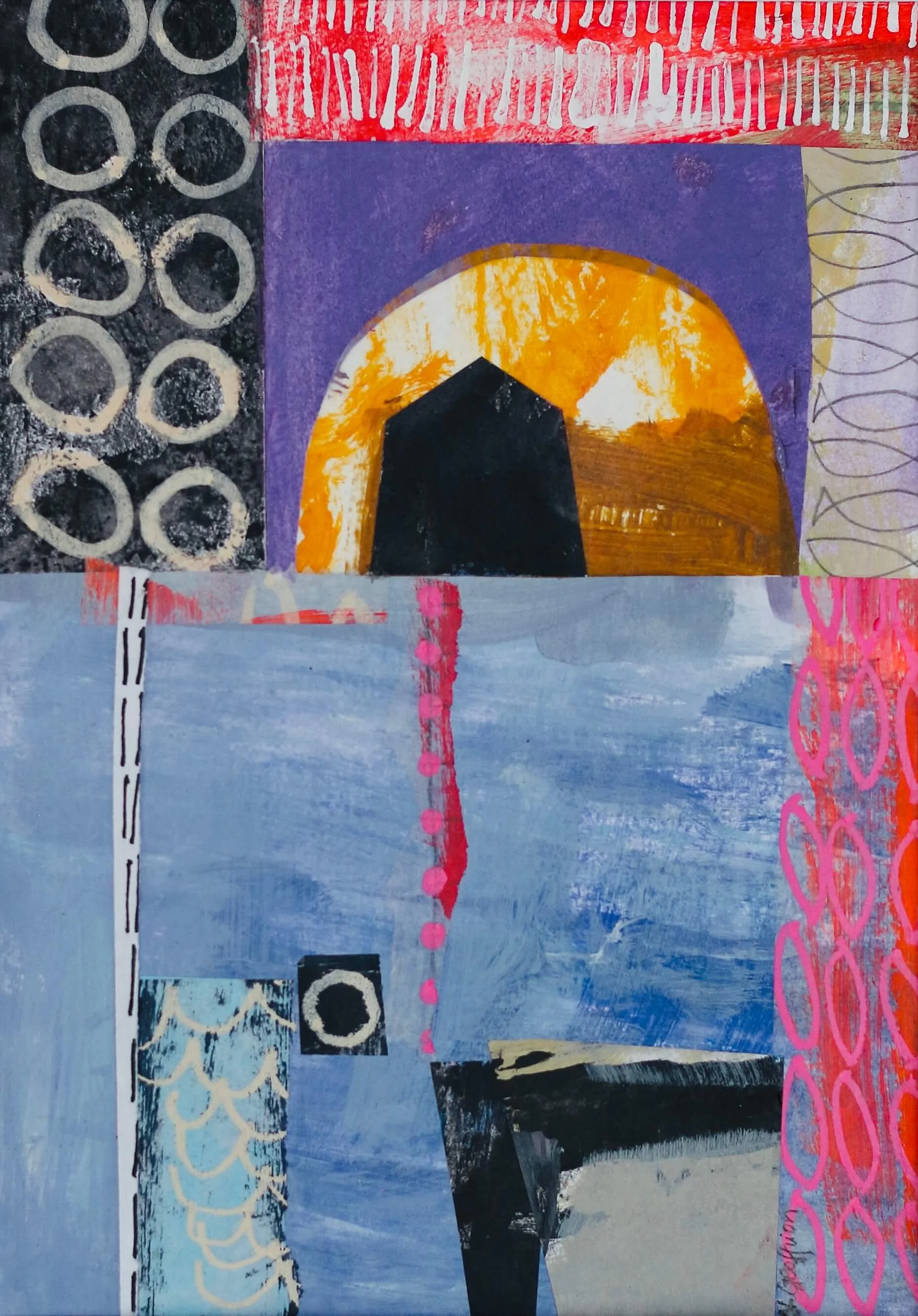 House Faraway-Maison Lointaine_7x5_mixed media collage_#381007.jpg