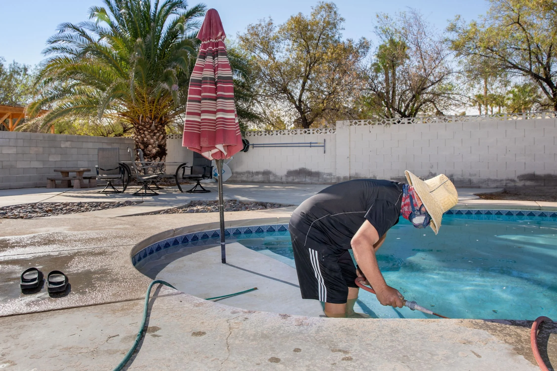 Frequent pool cleaning is essential, but acid washing should be performed every five years.