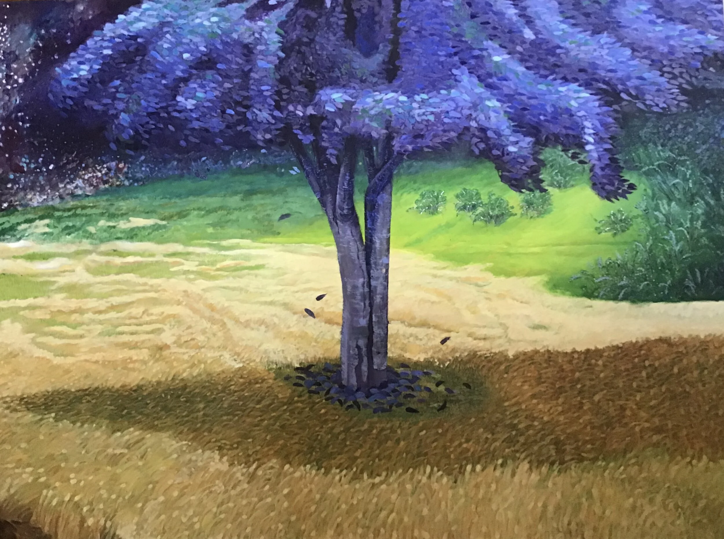 Blue Tree: 2019 / 40" x 30" / Oil on Canvas