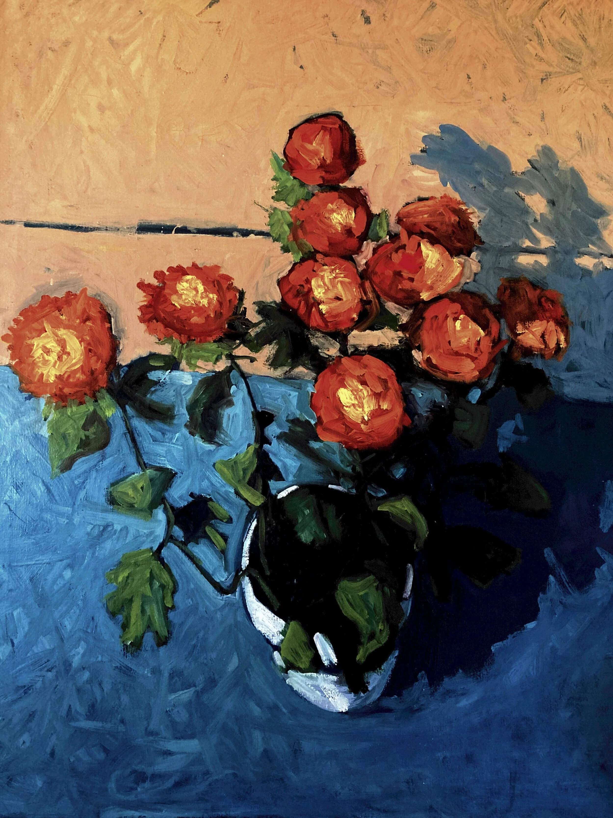Marigolds / 1972  / Gold Award Ringling College of Art & Design Student Exhibition / Oil on Canvas