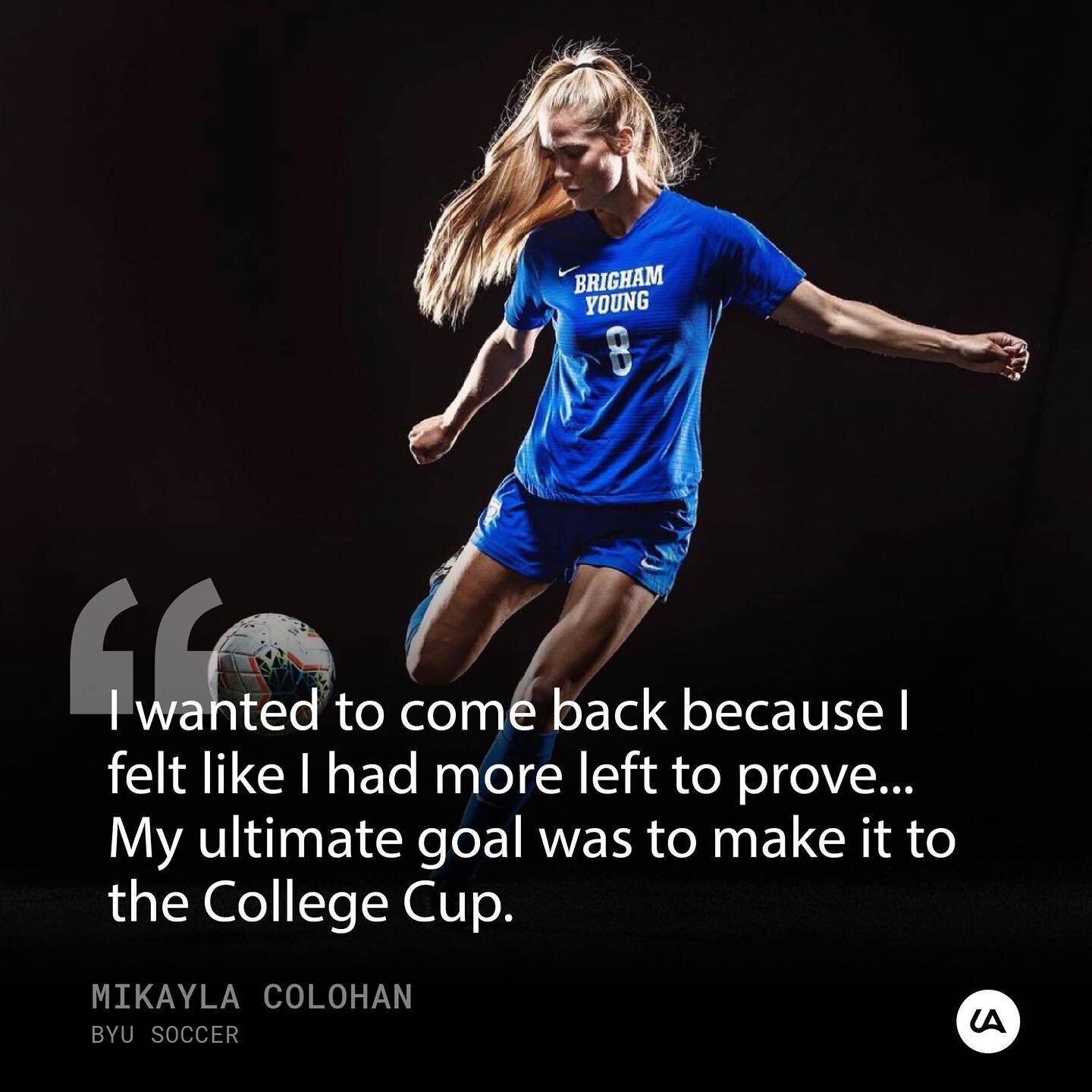 Mikayla Colohan was drafted 14th overall in the 2021 NWSL draft. Instead of going straight to the pros, Colohan chose to return to BYU for one final season.

Tomorrow, Colohan leads the Cougars to their first Final Four in program history! Link in bi
