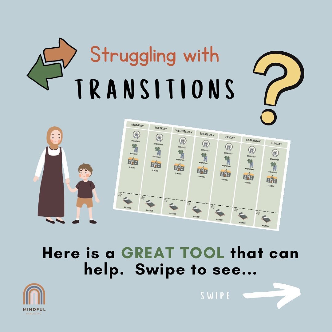 Follow @Mindful___Parenting for more social and emotional learning resources, parenting tips and tools. 

Does your little one struggle with transitions? 🙋🏽&zwj;♀️ We&rsquo;ve all been there! Some day to day transitions can be hard for some kids ev