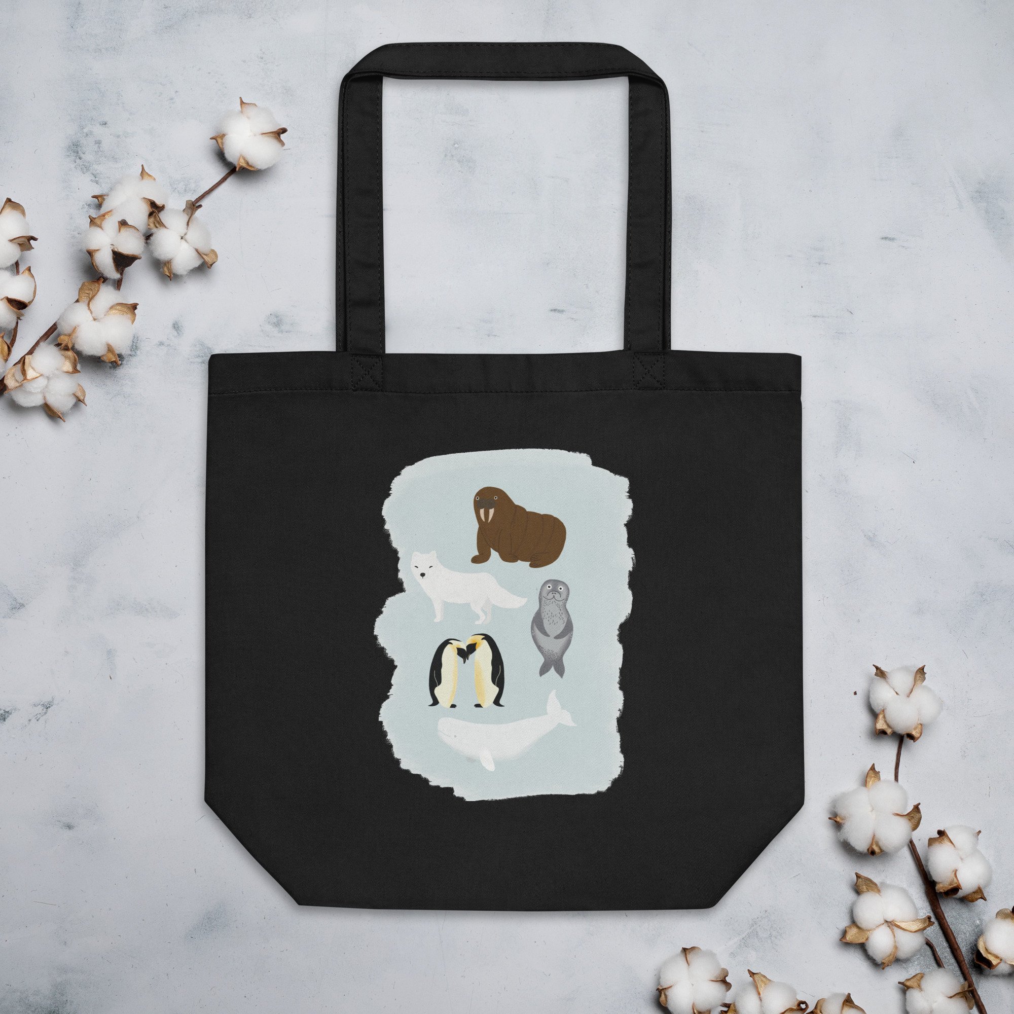 polar pals eco tote bag