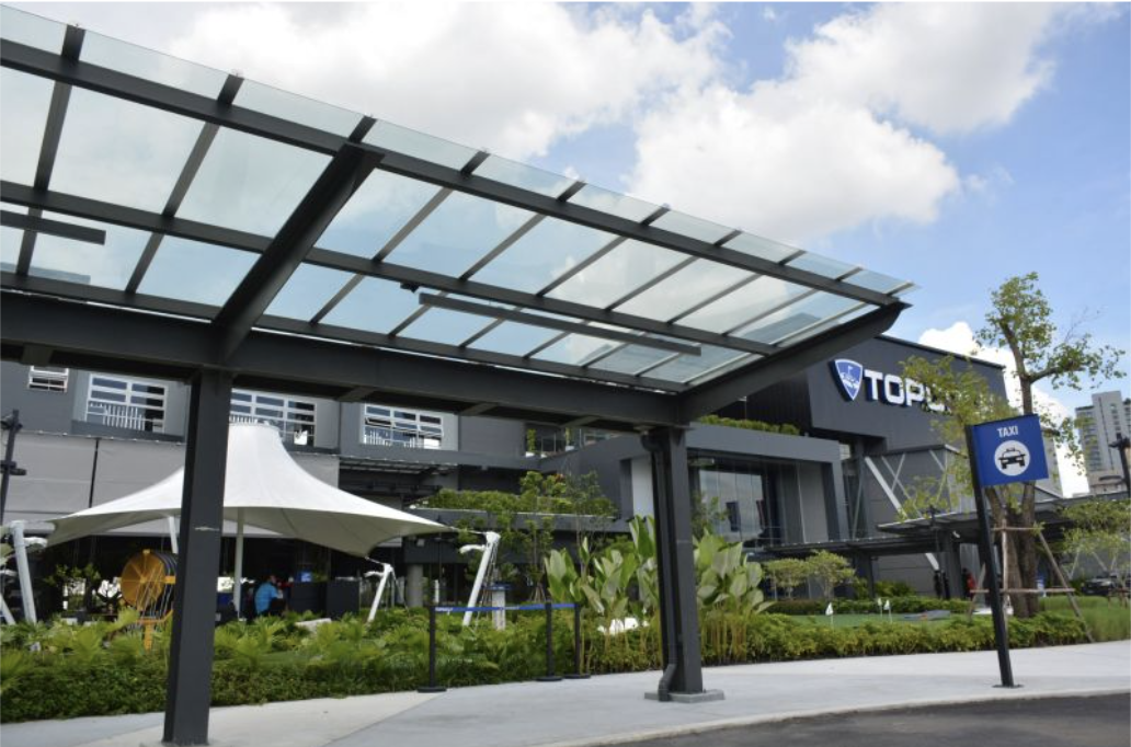 Commercial retractable awning installation in San Diego by San Diego Patio Pros