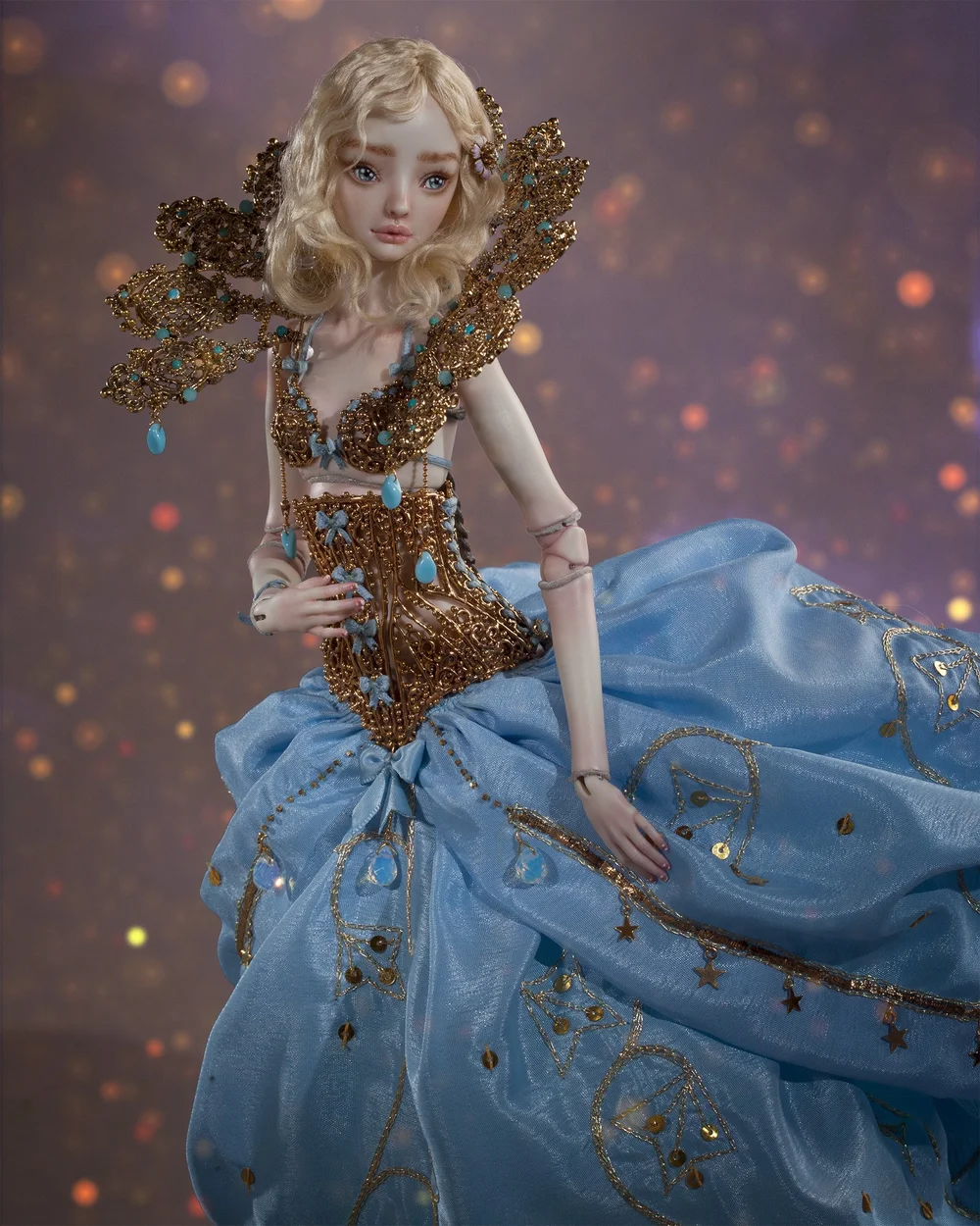 Cinderella Gold  Enchanted Doll - Marina Bychkova