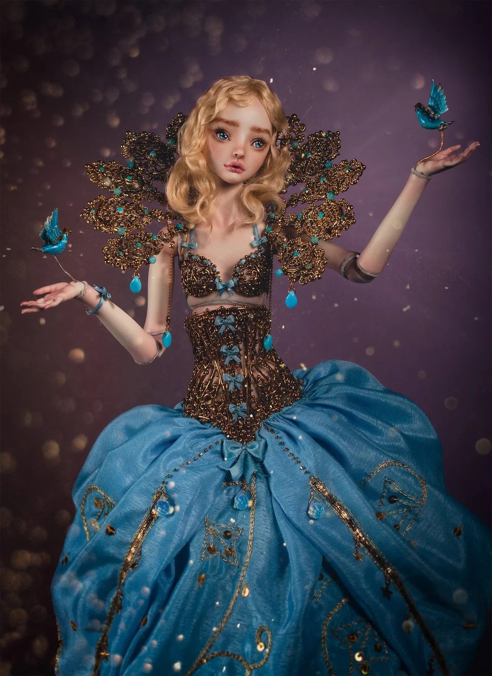 Cinderella Gold  Enchanted Doll - Marina Bychkova