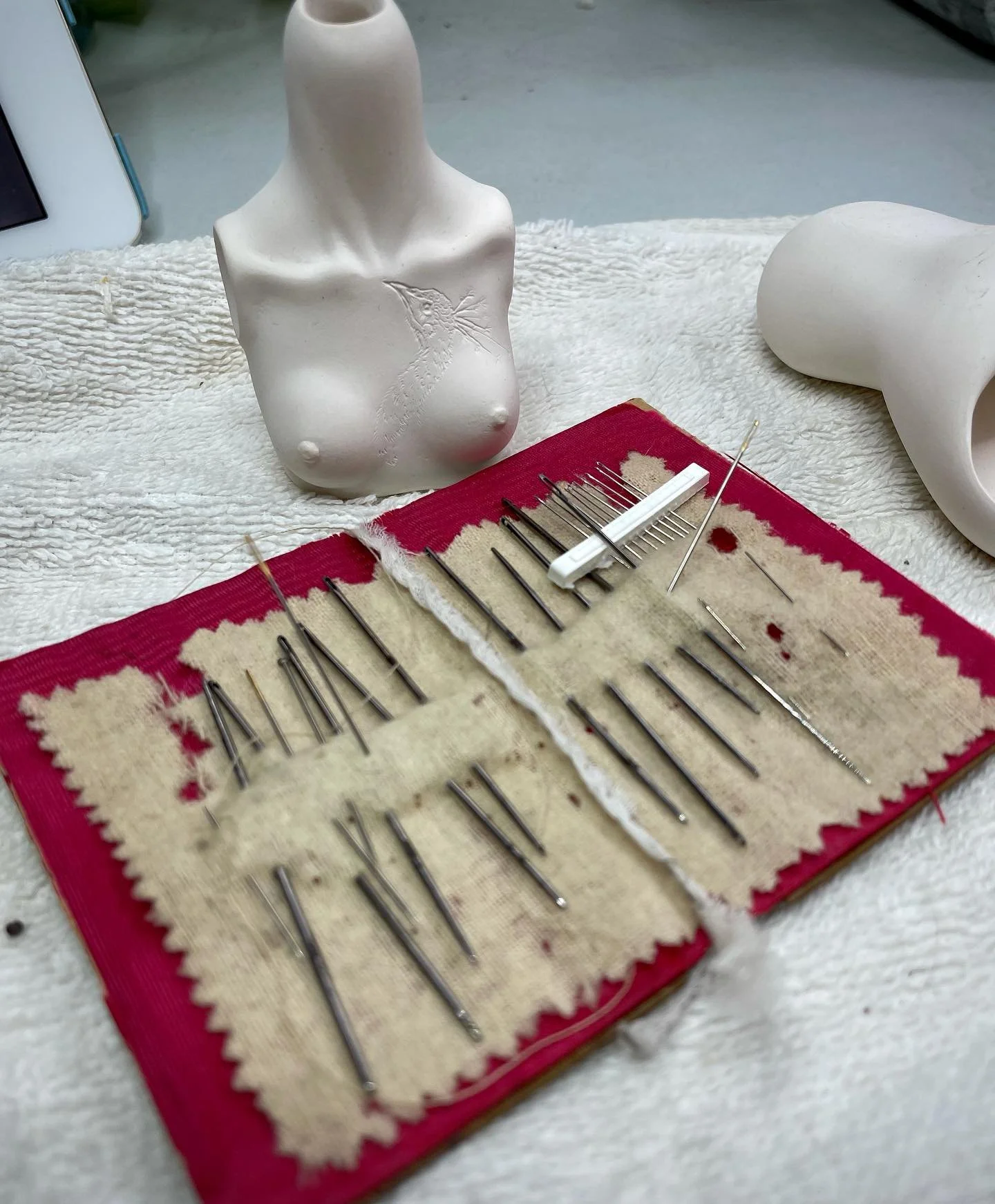 Needle Engraving on SoftFired Porcelain. — Enchanted Doll Marina