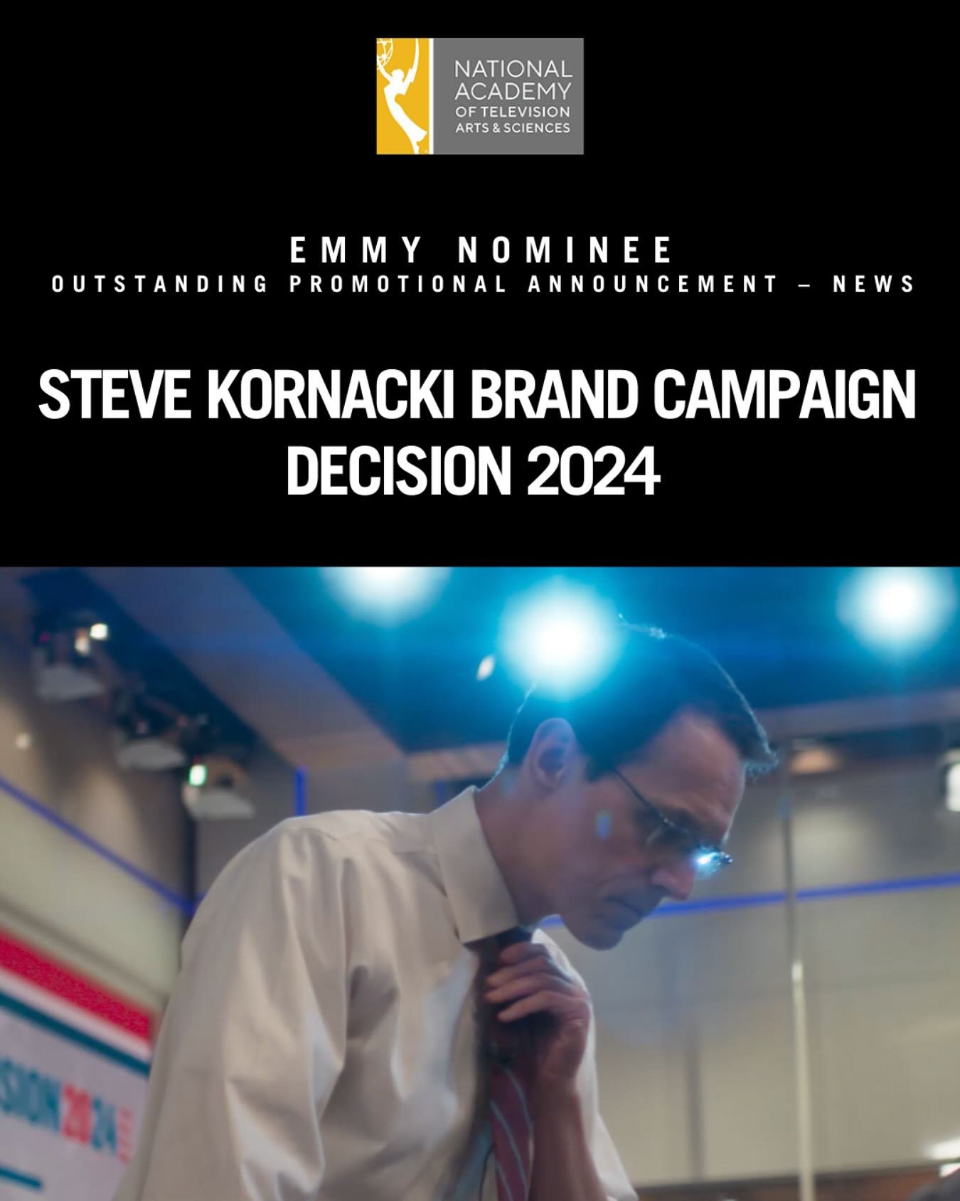Our MSNBC campaign for Steve Kornacki&rsquo;s Decision 2024 coverage has been nominated for an Emmy! NBC News partnered with BODEGA director Adam Reid and Northern Lights editor Chris Carson to bring Steve Kornacki&rsquo;s authentic voice front and c