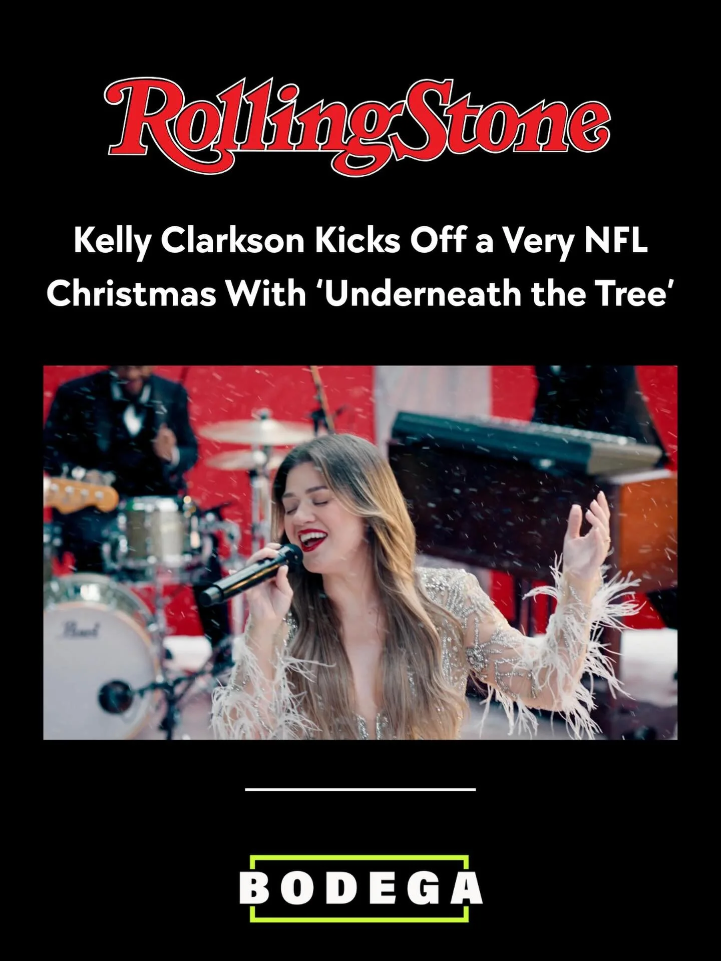 Did you catch our 2025 NFL Christmas Gameday Opener on Netflix featuring Kelly Clarkson? 👀 Thrilled to see the work highlighted by Rolling Stone.

Click our link in bio to read the article!