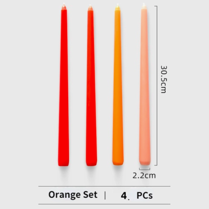 Scented Taper Candles Set - Orange Set