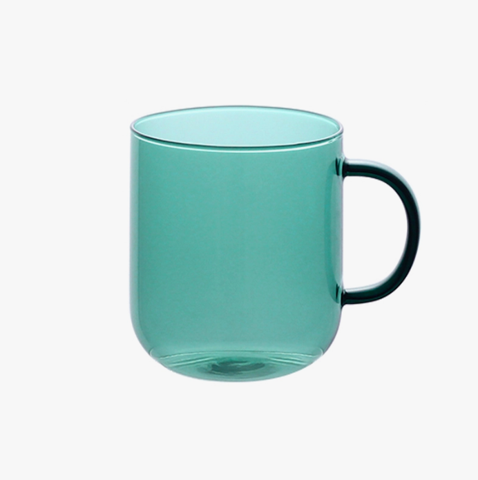 Colorful Ear Glass Mug - Teal