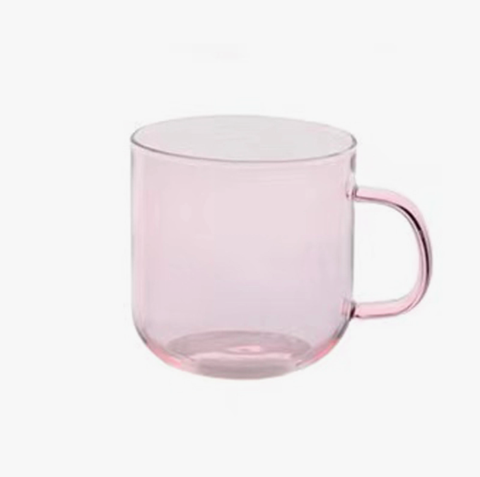 Colorful Ear Glass Mug - Pink