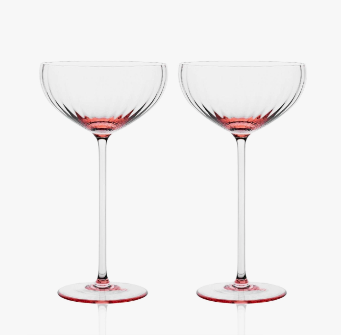 Pink Coupe Glasses - Bella Collection