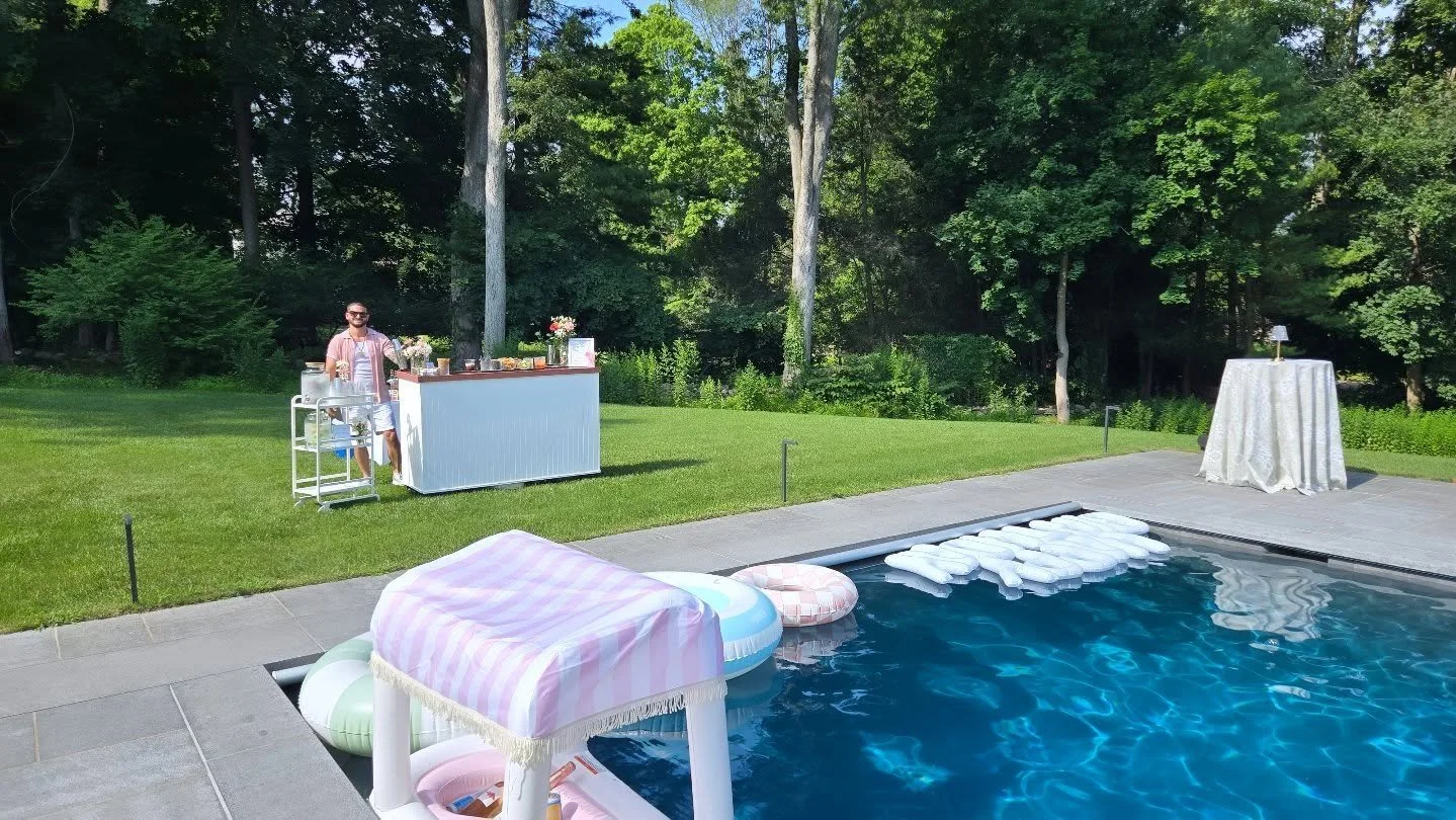 Summer Days Are Almost Here! ☀️

Pool Parties,  Graduation  Parties, Weddings,  Birthdays, Bach Parties,  Brunches, and all other celebrations, we are ready!

Our 6 foot satellite bar fits in every space, indoor and out, and our service elevates your
