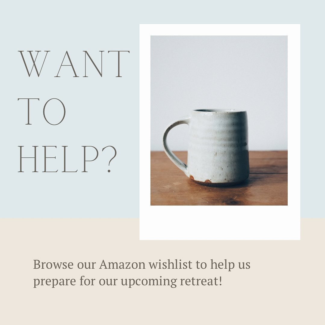 A unique way to support our work is to shop our Amazon wishlist! We have some current needs for the upcoming Fall Retreat and would love to invite you to join us in creating a nourishing space for the twelve women joining us next week. Link in profil