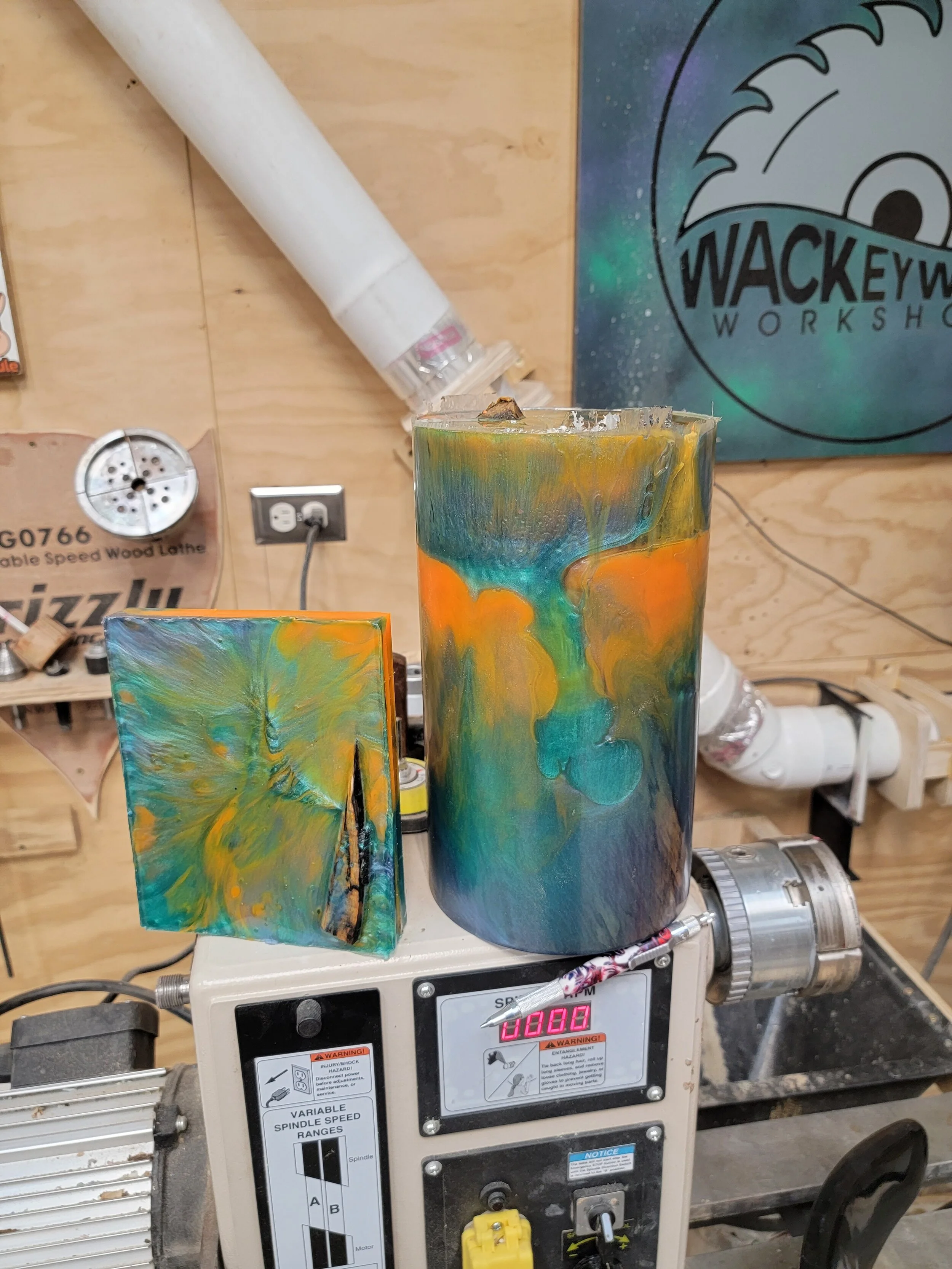 6x12 diameter casting with pen blanks to match