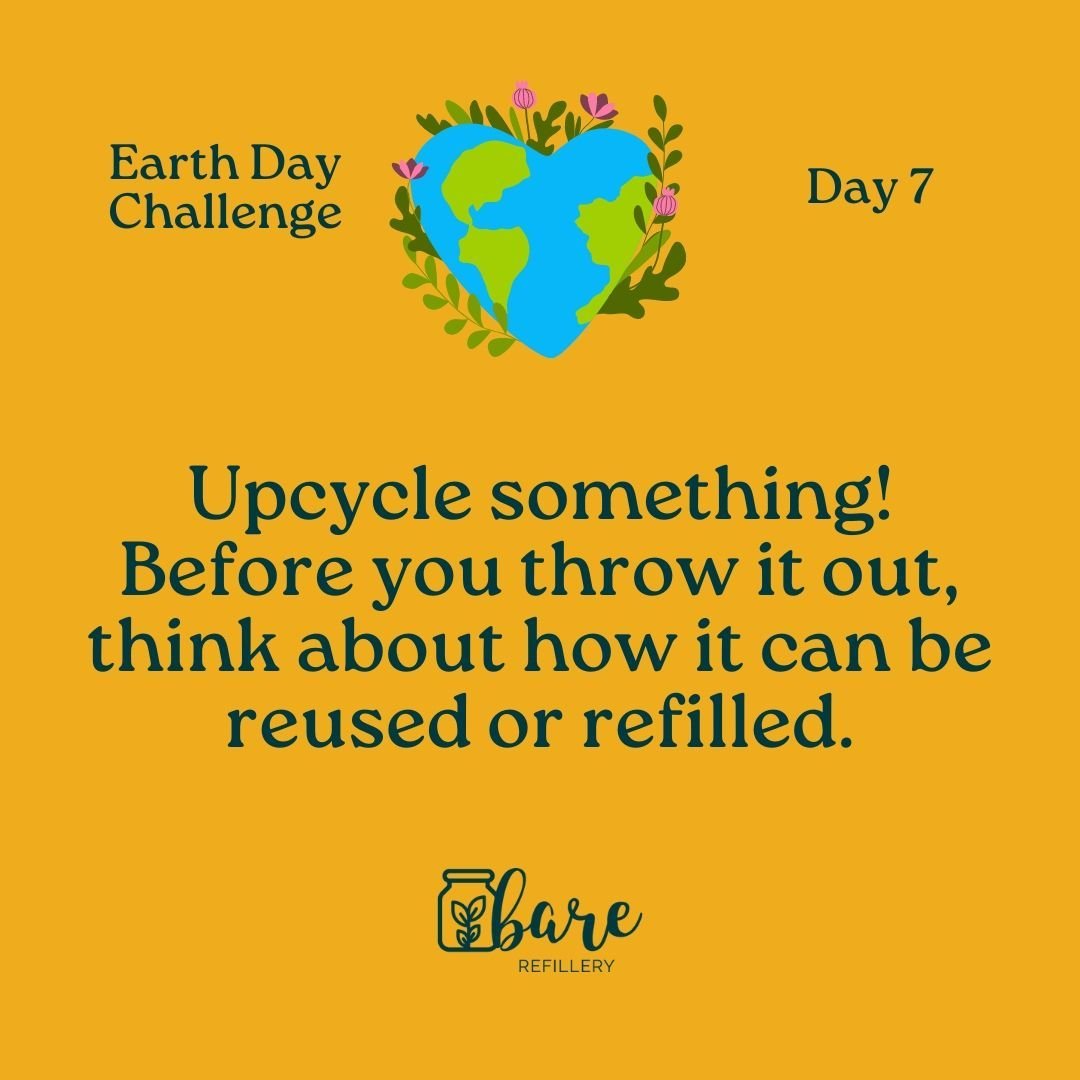 Day 7/9 Challenge: 🌍 UPCYCLE AND PLAN 🌍

Take an item that's no longer in use and transform it into something reusable or refillable. Maybe turning an old jar into a plant pot, crafting a tote bag from an outdated T-shirt, or refilling soap at our 