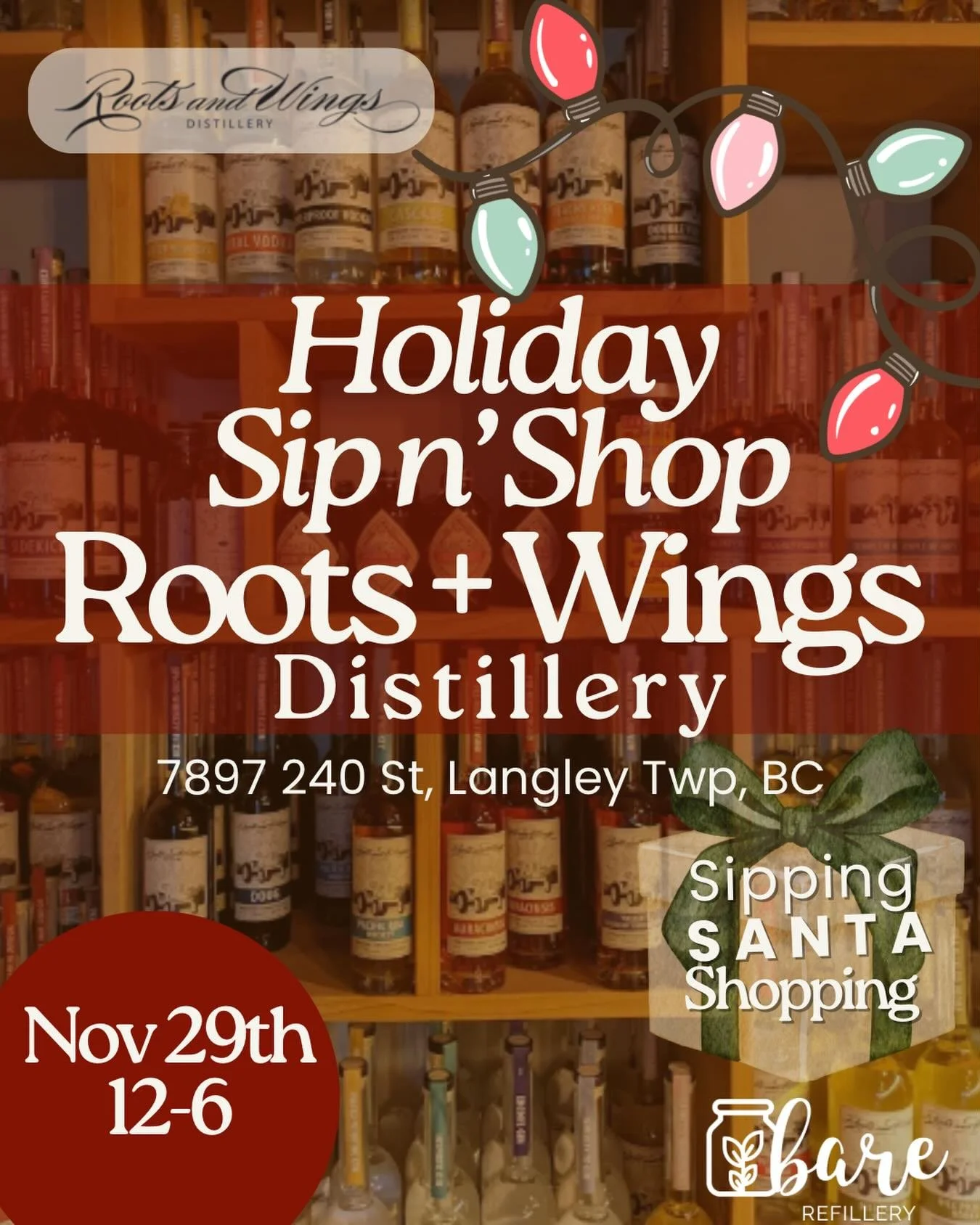 We&rsquo;re popping up at Roots &amp; Wings Distillery today! ✨
📍 7897 240th Street
⏰ 12&ndash;6 PM

No refills this time, but we&rsquo;re bringing a curated selection of sustainable goodies perfect for gifting and self-care &mdash; including our Ca