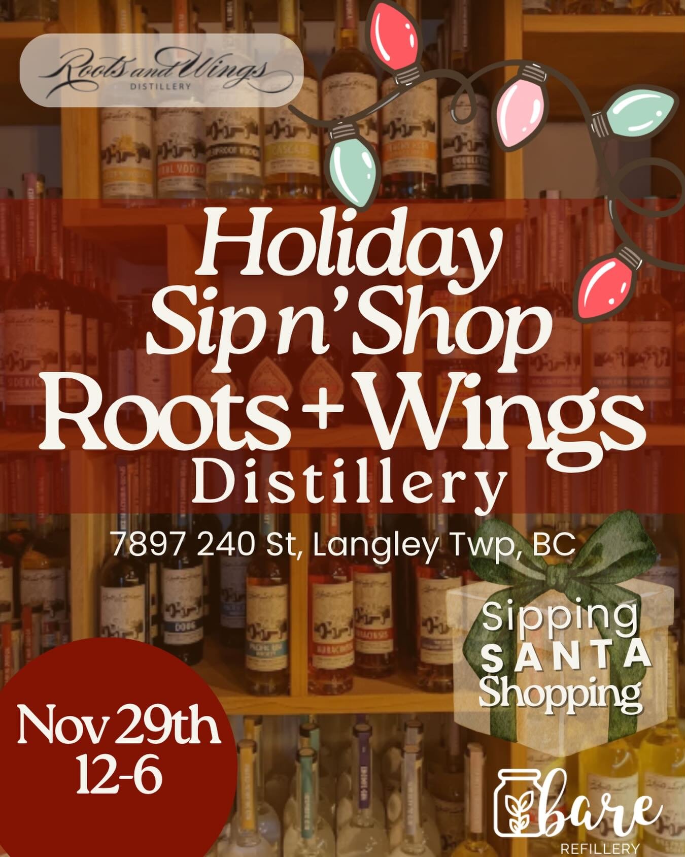 We&rsquo;re popping up at Roots &amp; Wings Distillery today! ✨
📍 7897 240th Street
⏰ 12&ndash;6 PM

No refills this time, but we&rsquo;re bringing a curated selection of sustainable goodies perfect for gifting and self-care &mdash; including our Ca