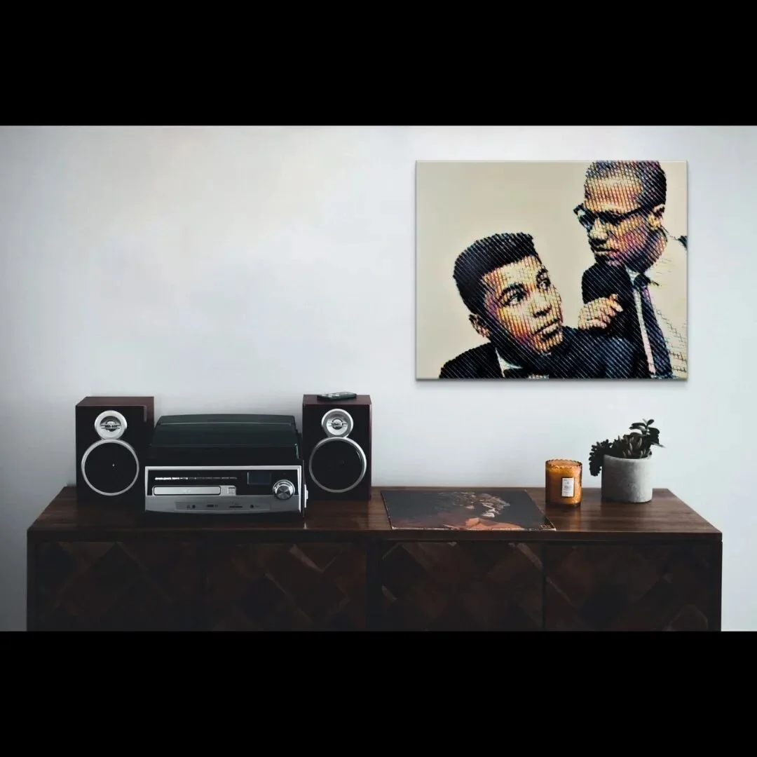 MALCOLMxALI 
A few of these 24x30 pieces are still available! 
DM or link in bio for info
#MRSN
#MRSNstencils 
#art
#streetart