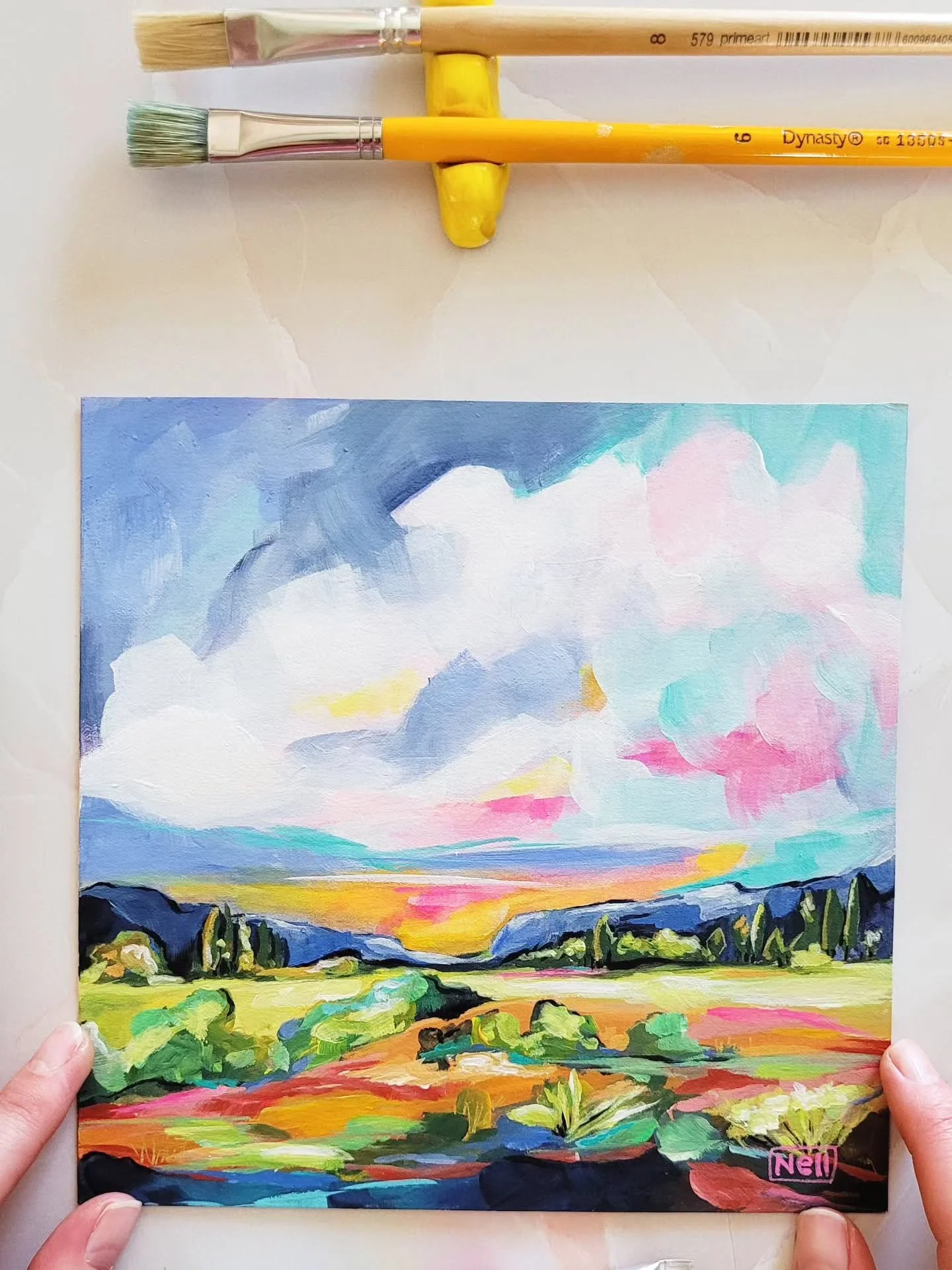 I've been working on some new landscape paintings over the last few weeks that will be available later this month @the_voice_collective_art exhibition at Kamers in the winelands π
This is the smallest one of them all and features my favorite shade