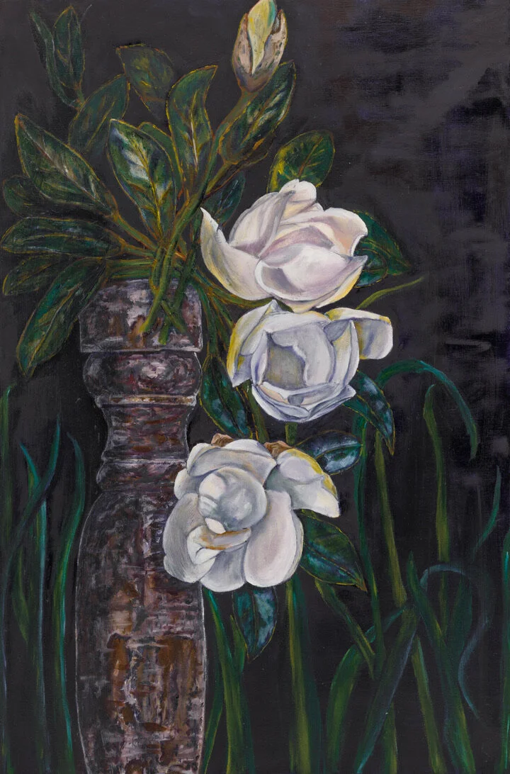 Magnolias on a post.jpeg