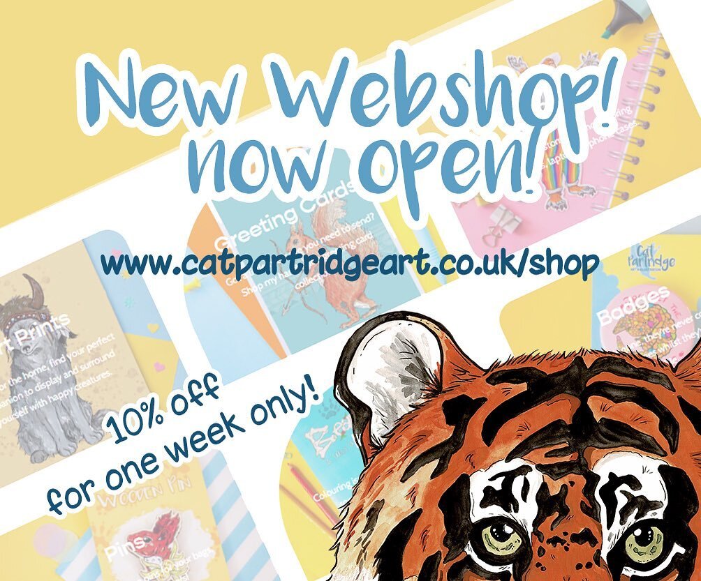 I'd love you to come check out my new web-shop over at catpartridgeart.co.uk! I love Etsy and always will, but I really want to build my website and brand and have everyone gather in one place. (Plus, I want to beat those pesky Etsy fees that seem to