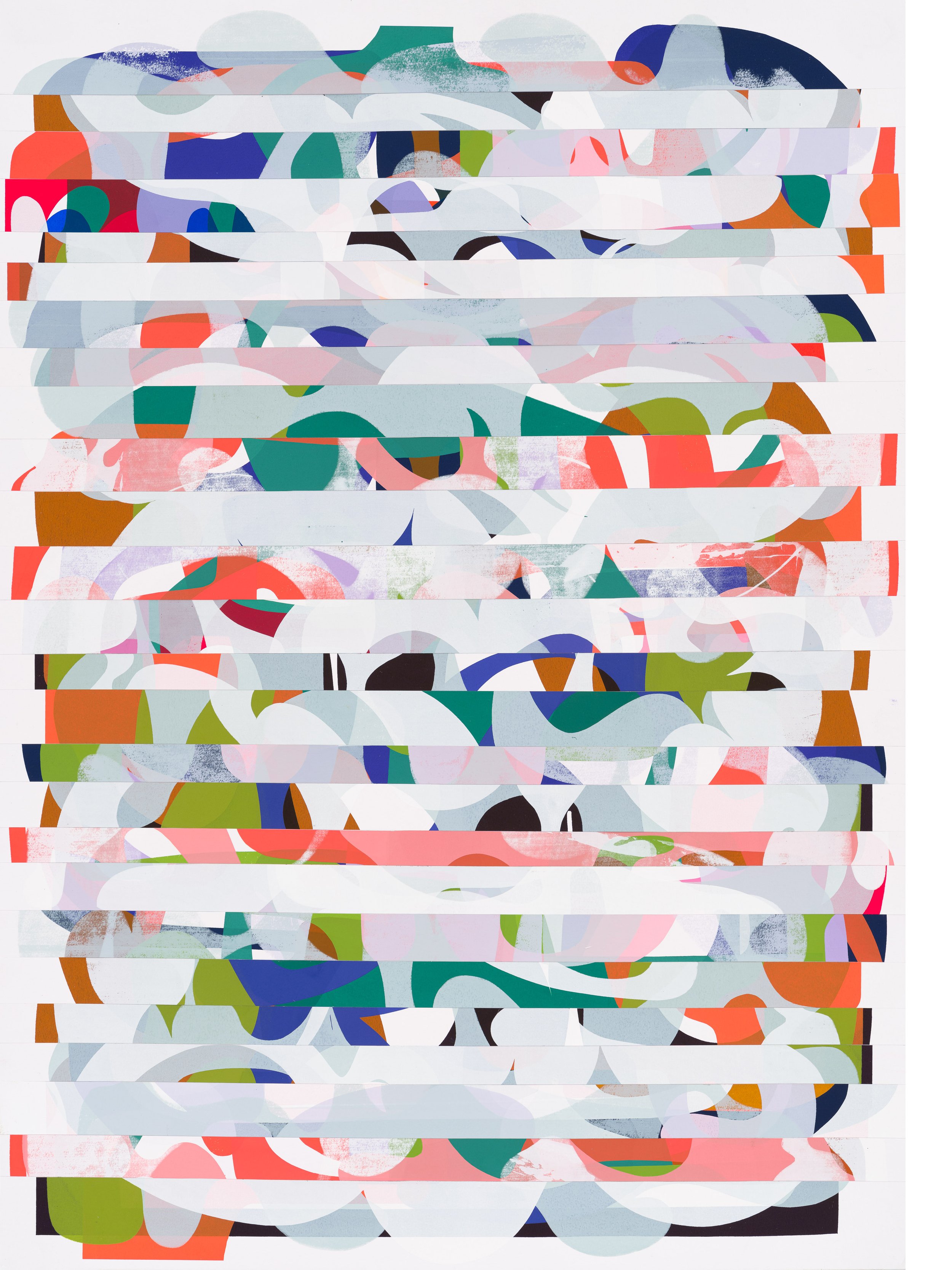 Untitled 5, Acrylic on paper, 59.4 x 84.1 cm, 2023