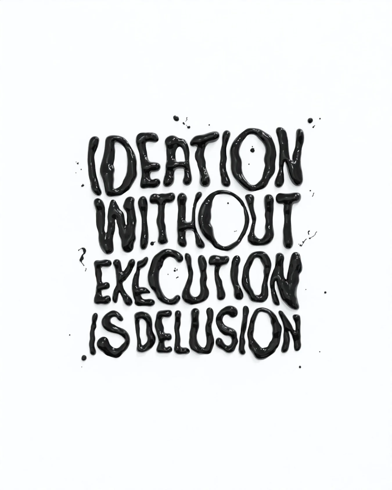 Just go for it! Ideas are just notes unless you put the work in. Stay inspired and keep striving. 

#3d #paint #motivation #blender #3dletters #ink