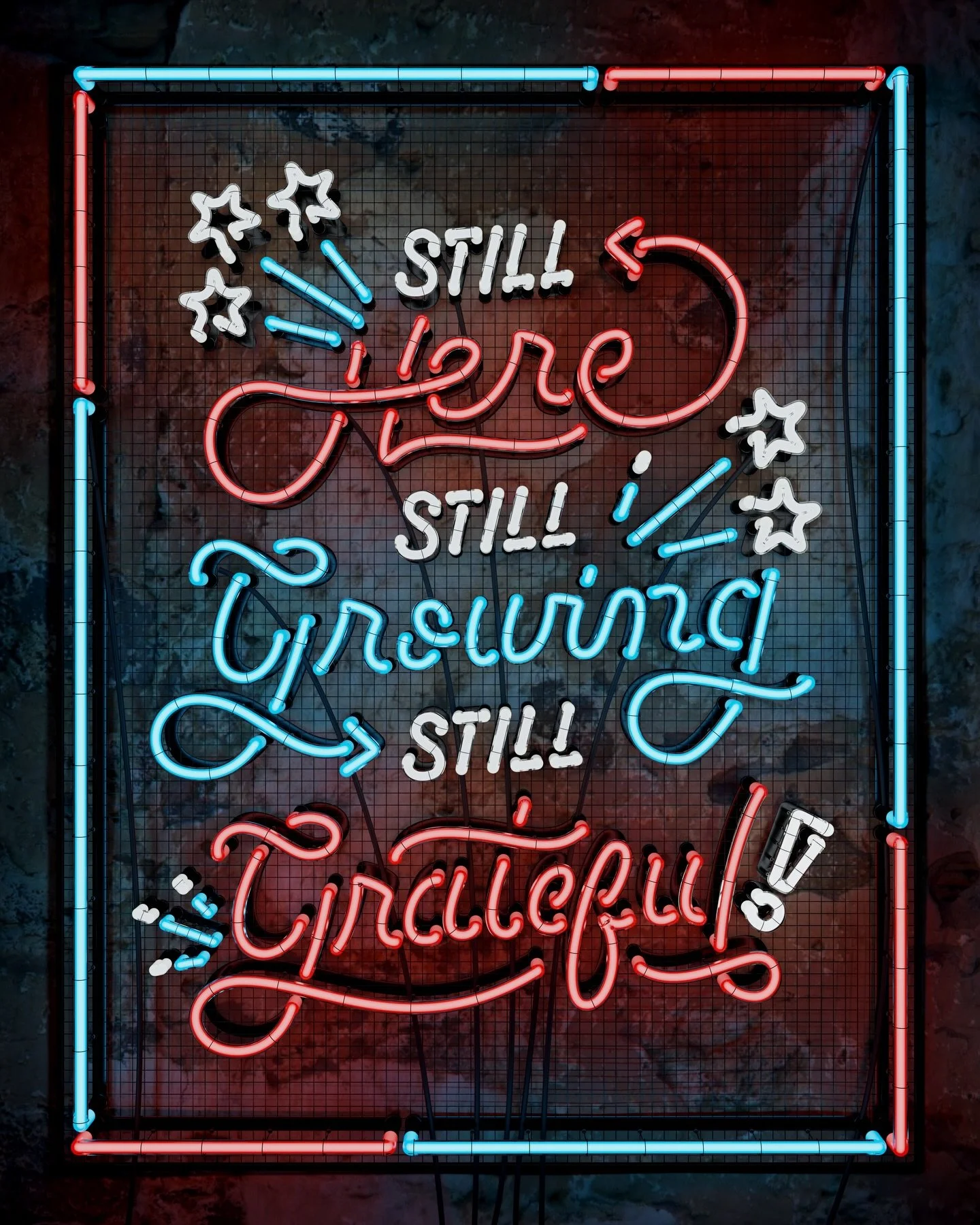 Still here. Still growing. Still grateful.

Thank you for the birthday wishes! 

#blender #typography #lettering #birthday #neon