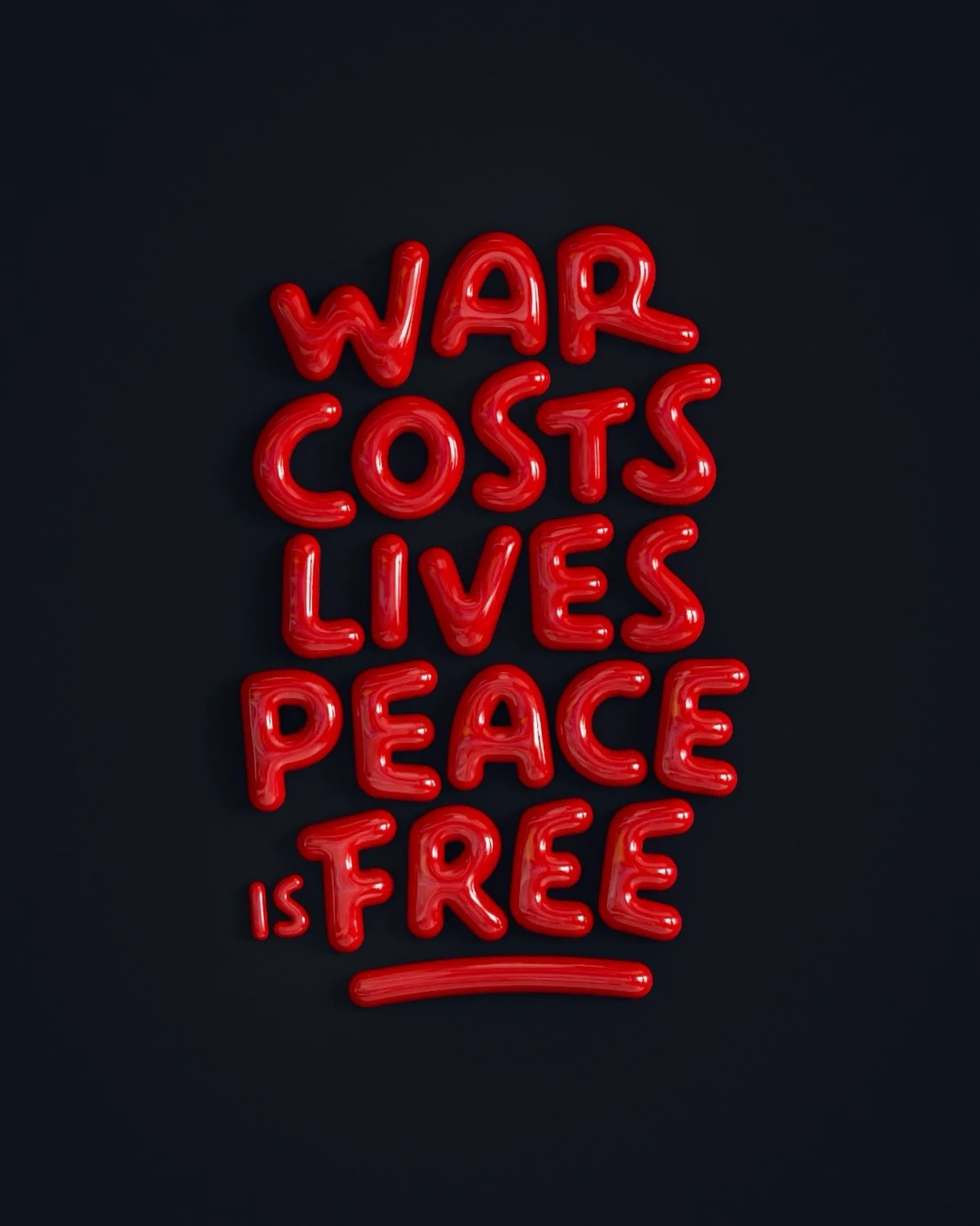 Peace is Free✌🏼

#endwar #blender #3D #peace #lettering