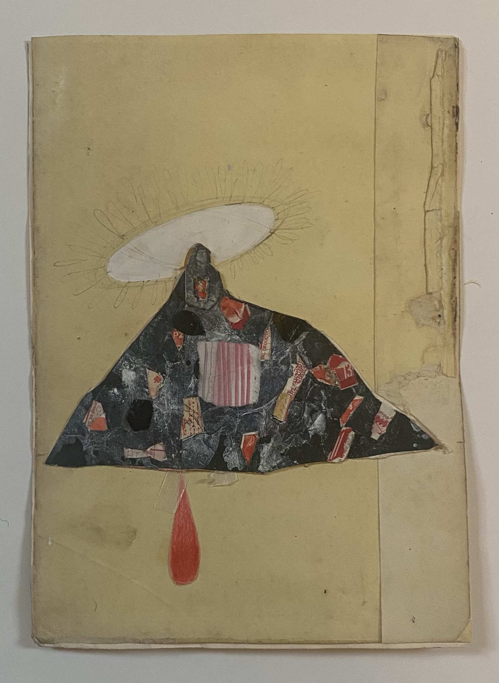 'Landmark : The Woman Explorer I', 19 x 14 cm,   Collage, mixed media.    2025