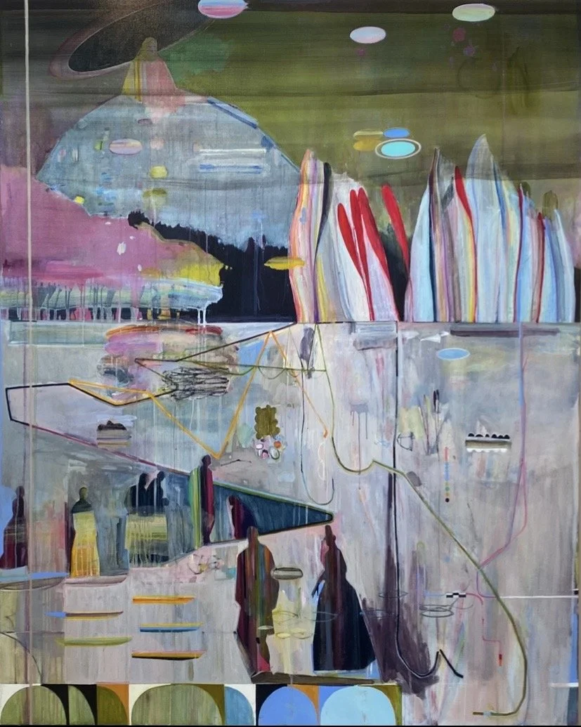 "Landmark: The Woman Explorer'.  148 x 125cm,  2025, Oil on canvas