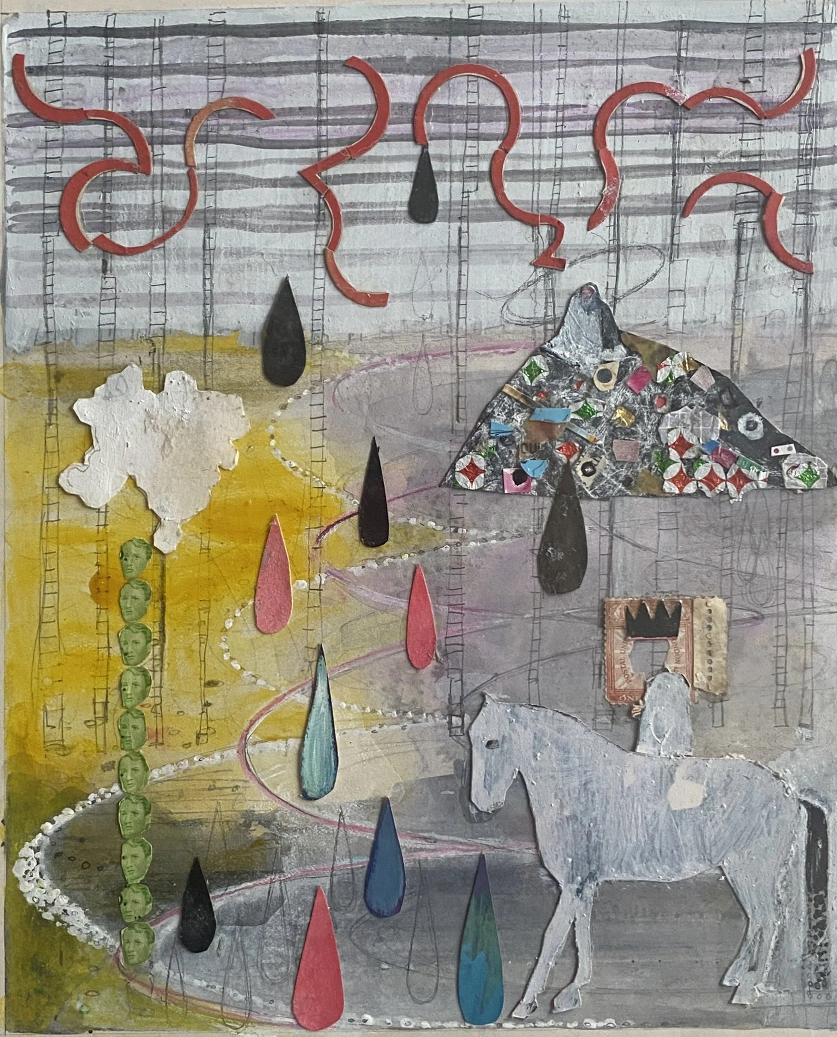 'Landmark', collage, mixed media.   2026